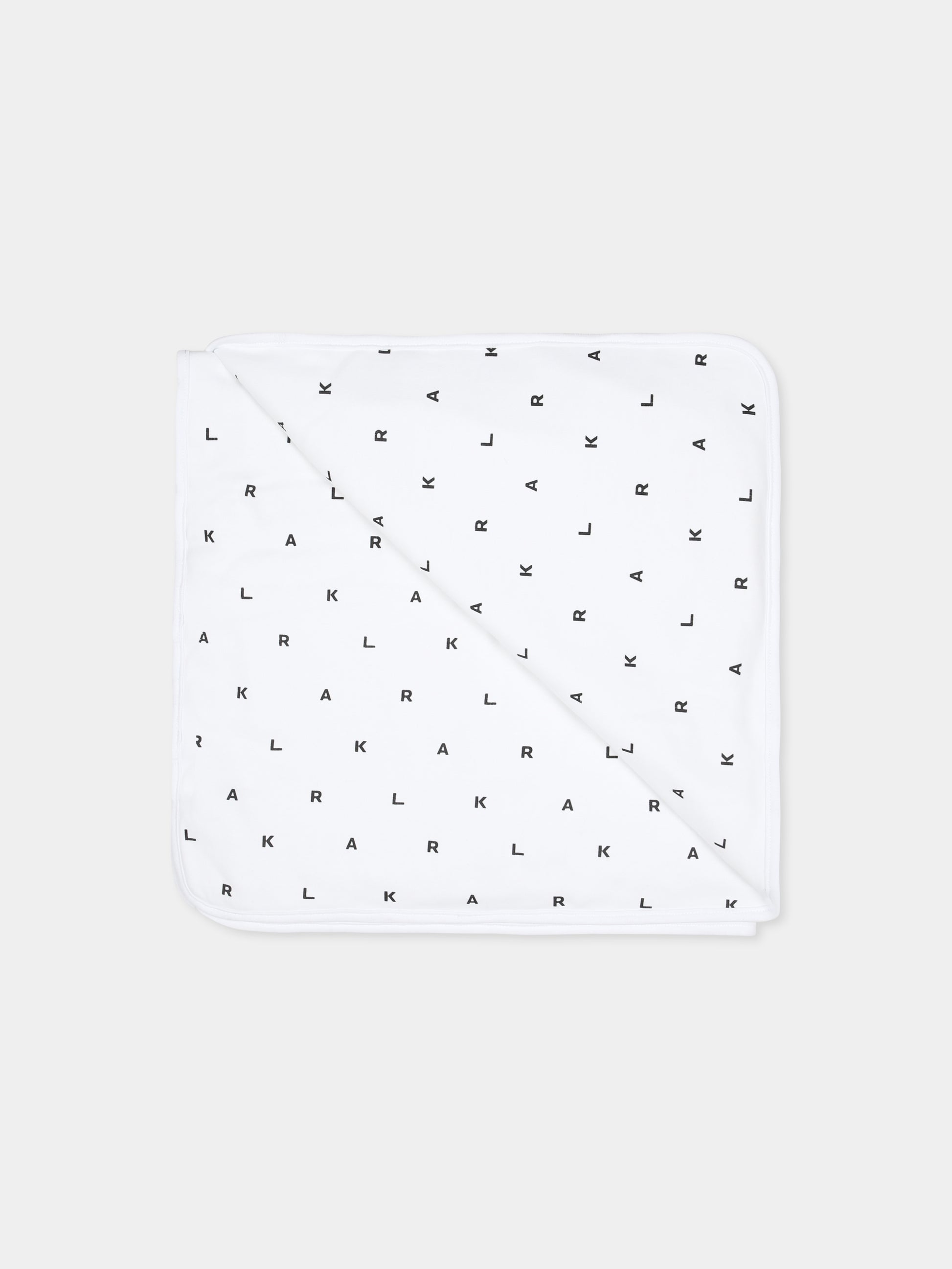Coperta bianca per neonati con Choupette e Karl Lagerfeld,Karl Lagerfeld Kids,Z30556 10P