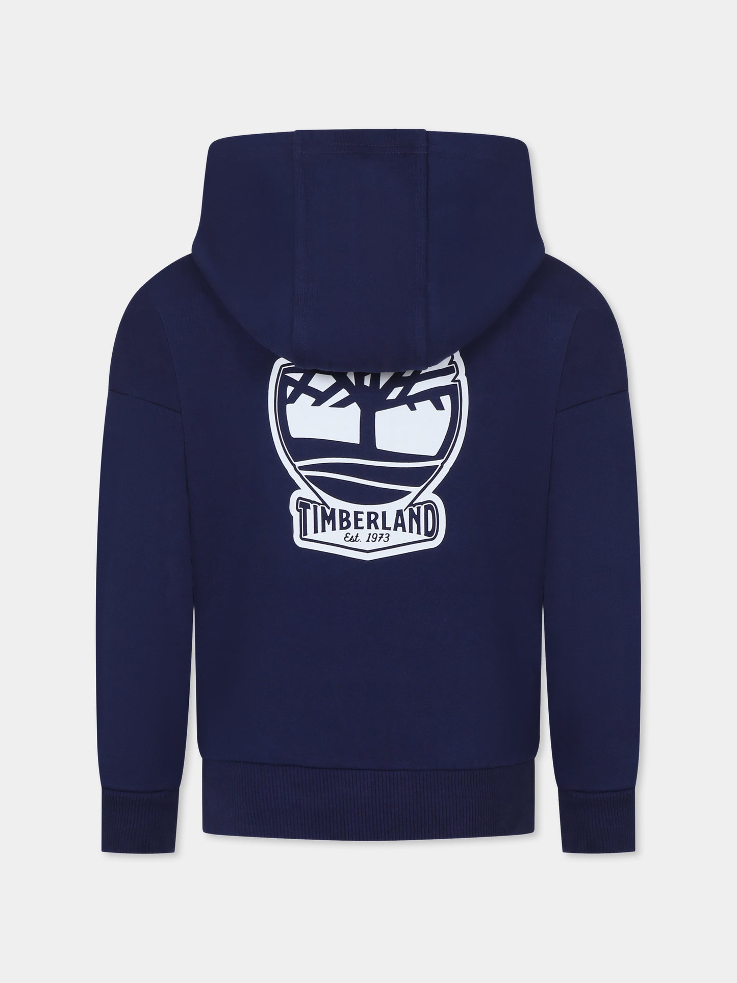 Felpa blu per bambino con albero,Timberland,T60451 84N