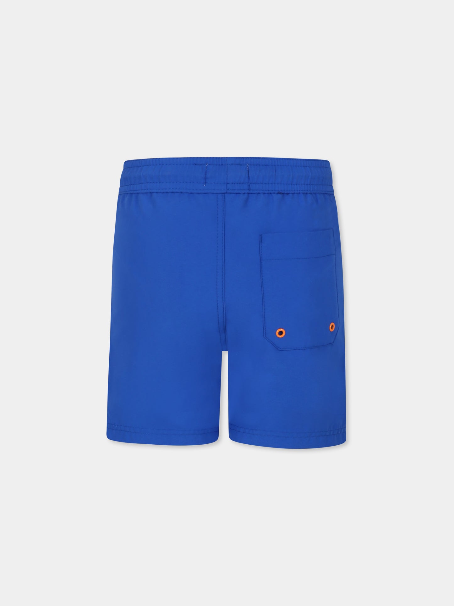 Boxer mare azzurro per bambino con logo,Timberland,T60478 81L