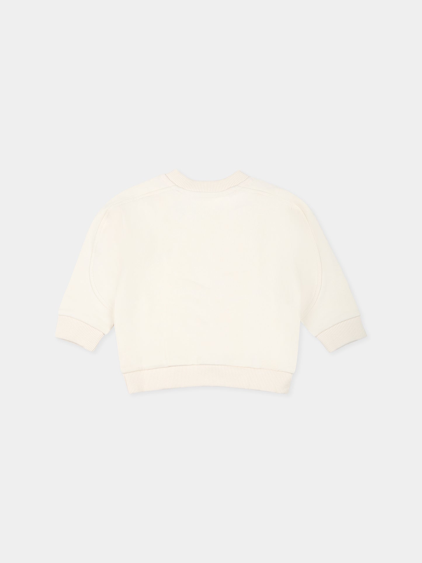 Felpa avorio per neonato con logo e stampa,Timberland,T60490 190