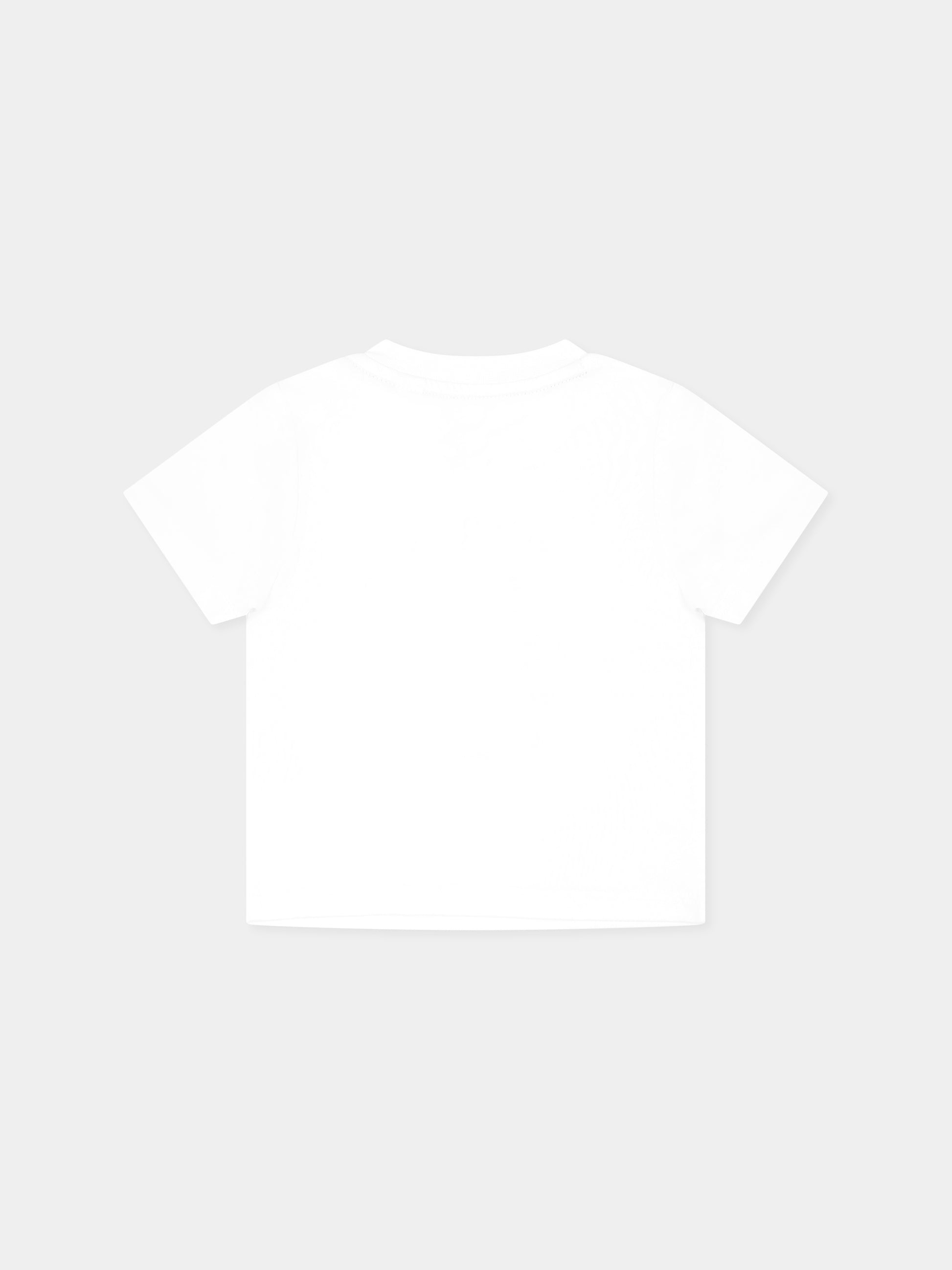 T-shirt bianca per neonato con albero e logo,Timberland,T60506 10P