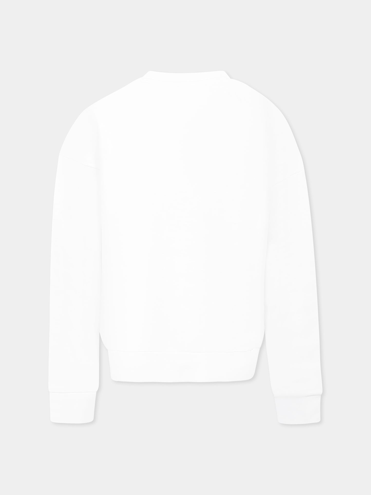 White sweatshirt for girl with logo