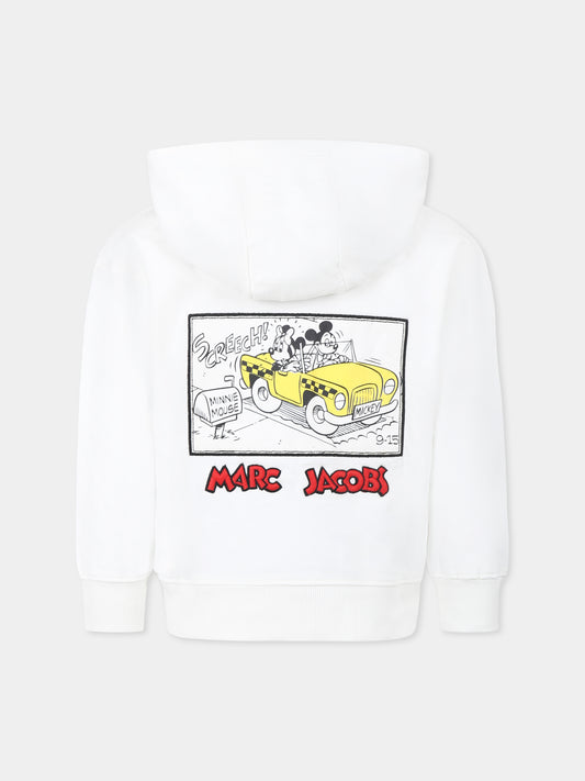White sweatshirt for kids with Mickey Mouse