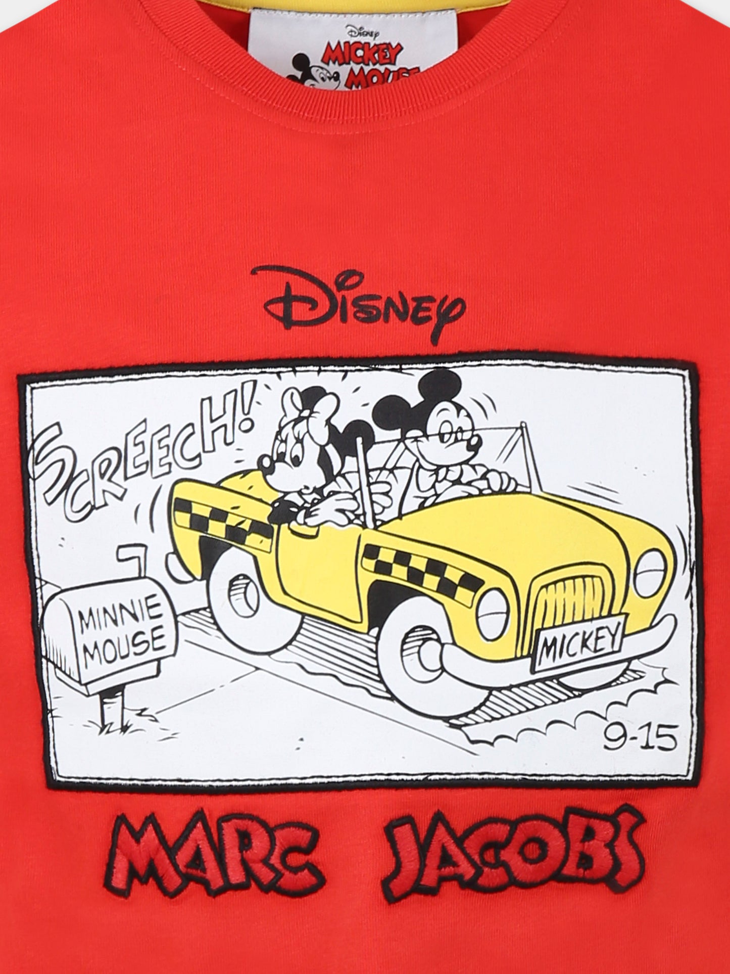 T-shirt rossa per bambino con Topolino,Marc Jacobs,W60450 992