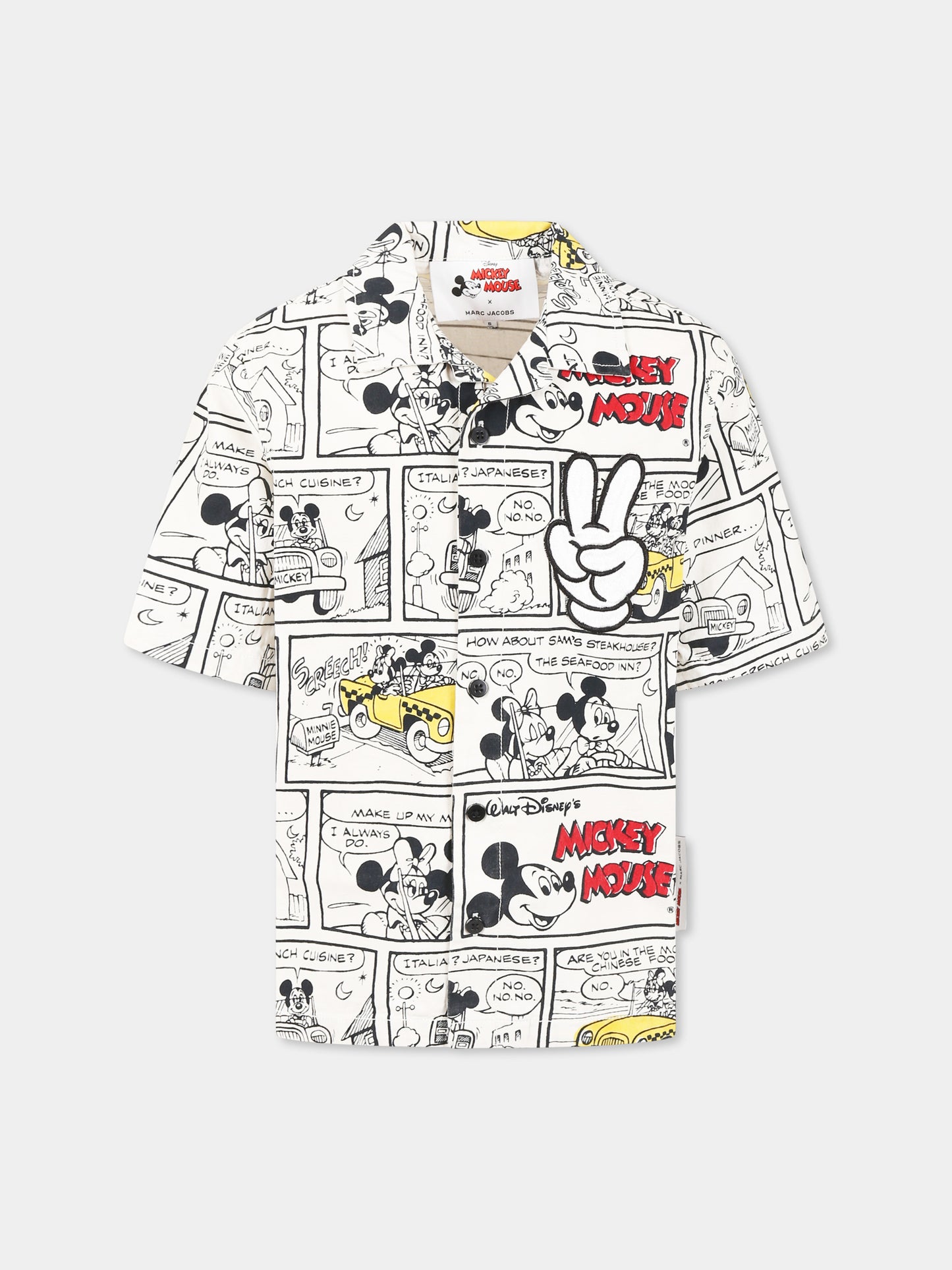 Camicia avorio per bambino con stampa Topolino,Marc Jacobs,W60547 126