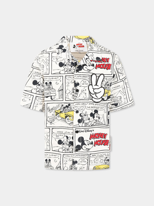 Camicia avorio per bambino con stampa Topolino,Marc Jacobs,W60547 126