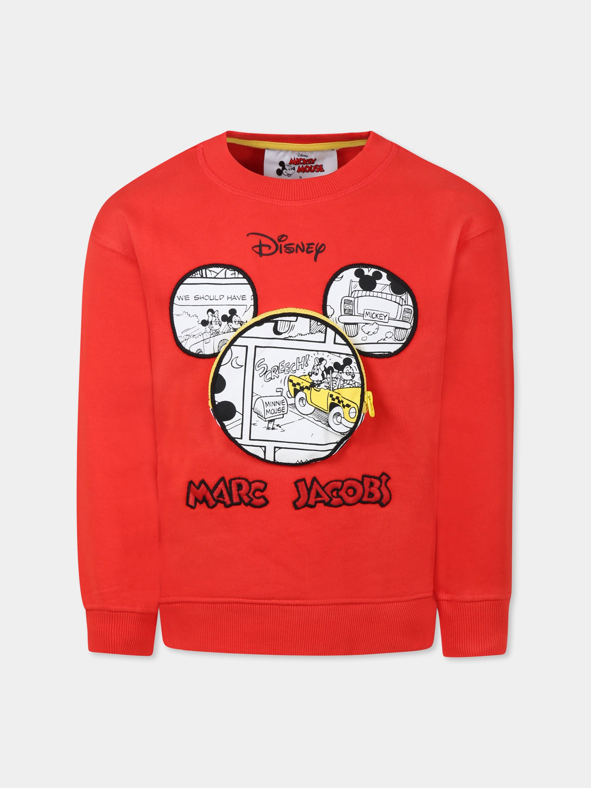 Felpa rossa per bambino con Topolino,Marc Jacobs,W60549 992