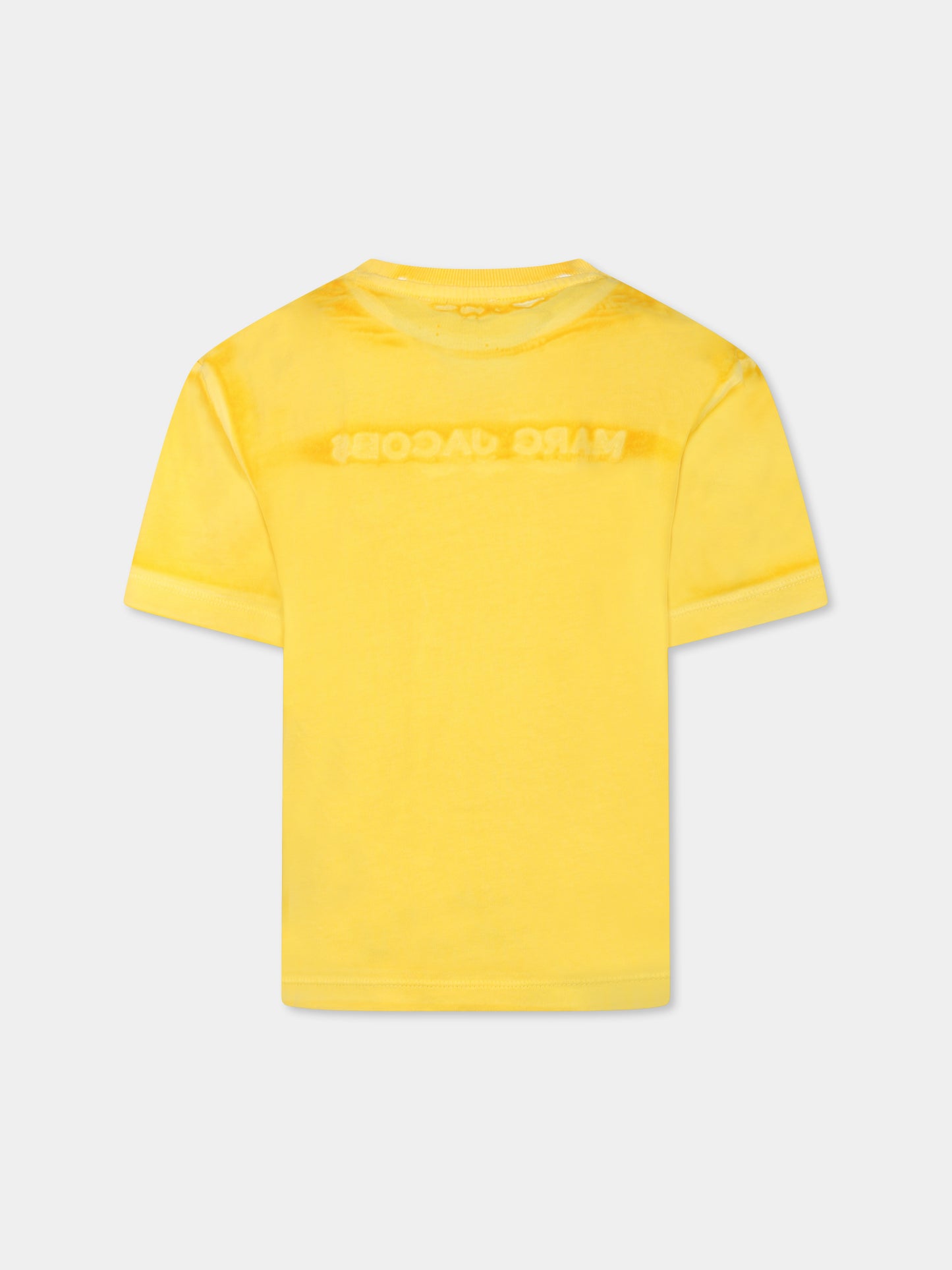T-shirt gialla per bambini con logo,Marc Jacobs,W60446 526