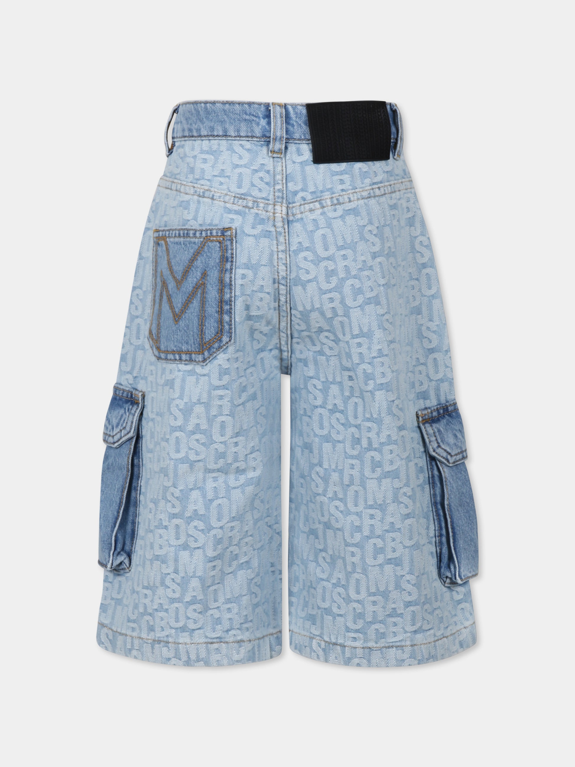 Shorts denim per bambino con logo,Marc Jacobs,W60489 Z10