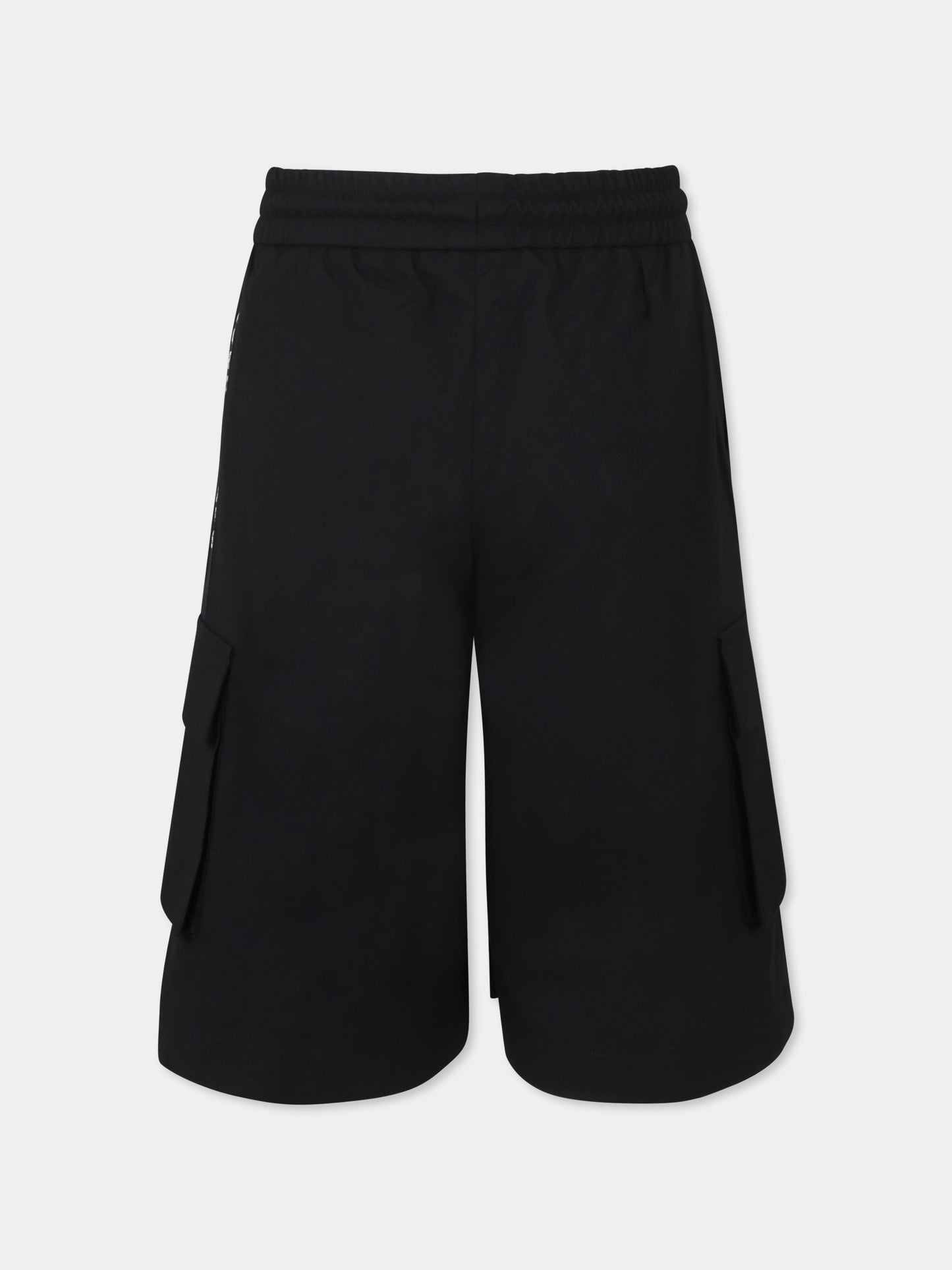 Shorts neri per bambino con logo,Marc Jacobs,W60493 09B