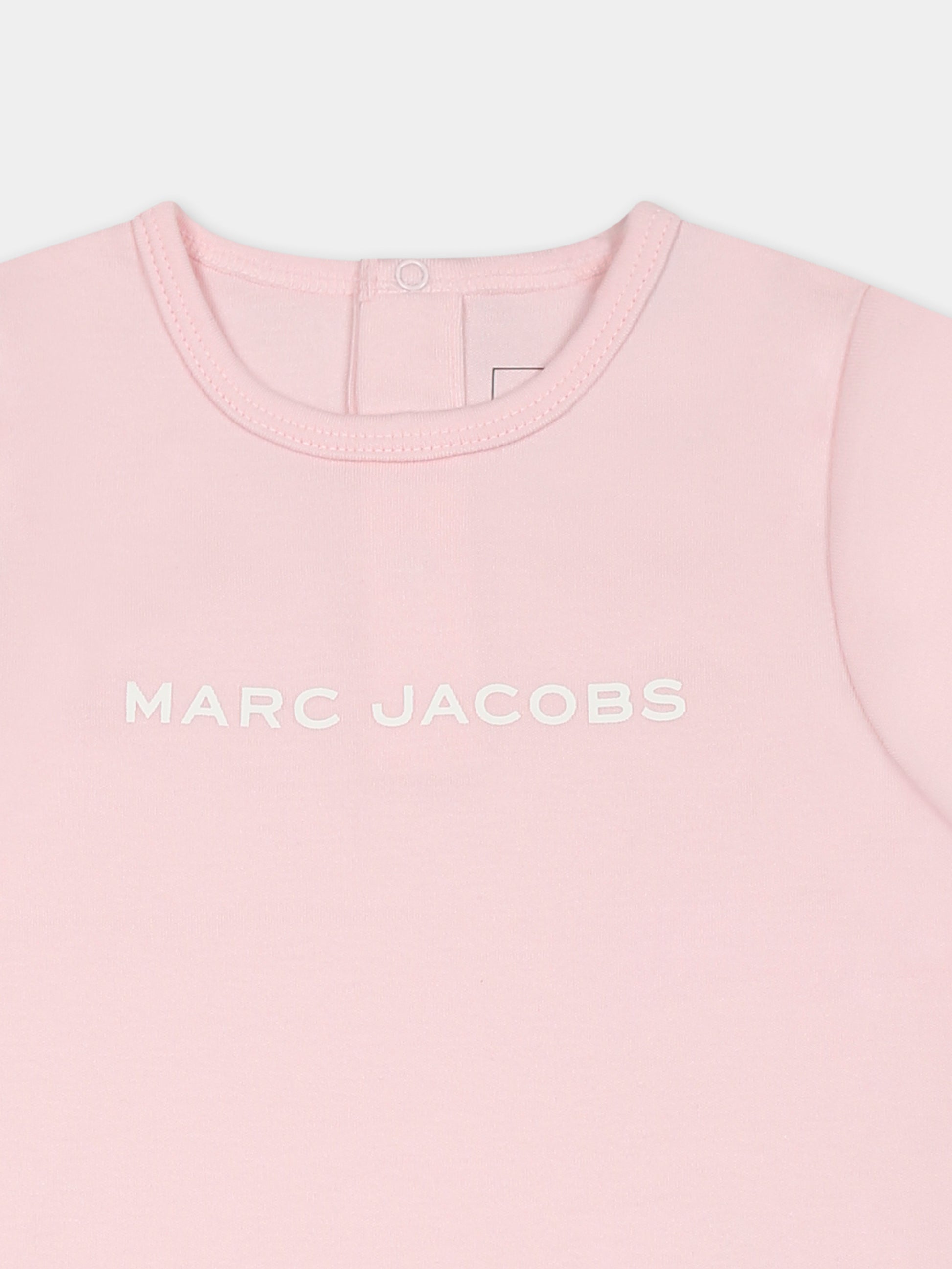 Completo rosa per neonata con logo e fiori,Marc Jacobs,W60517 475