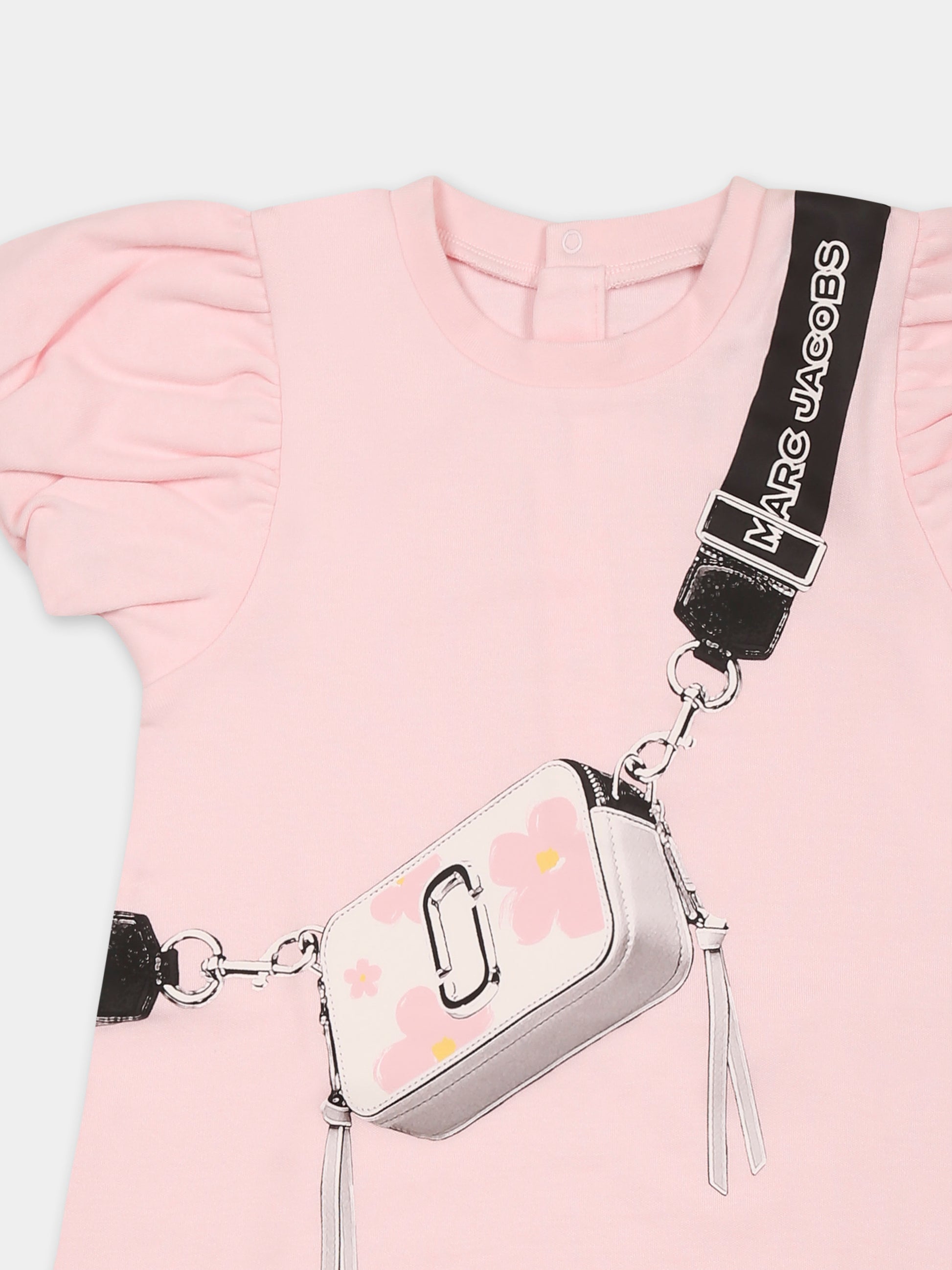 Vestito rosa per neonata con stampa borsa,Marc Jacobs,W60507 475