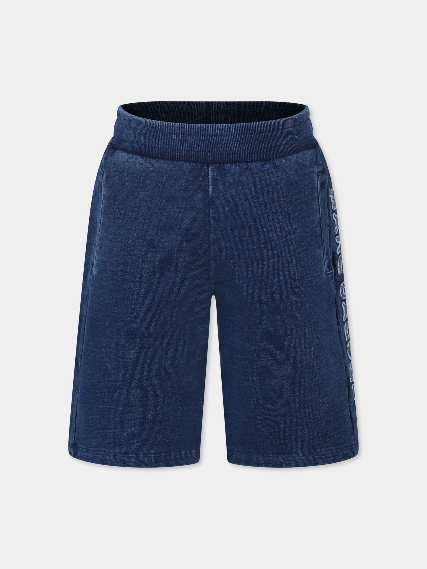 Shorts blu per bambino con logo,Marc Jacobs,W60476 Z10