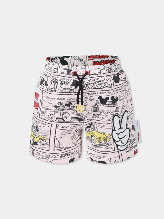 Shorts rosa per bambina con stampa Topolino,Marc Jacobs,W60488 475