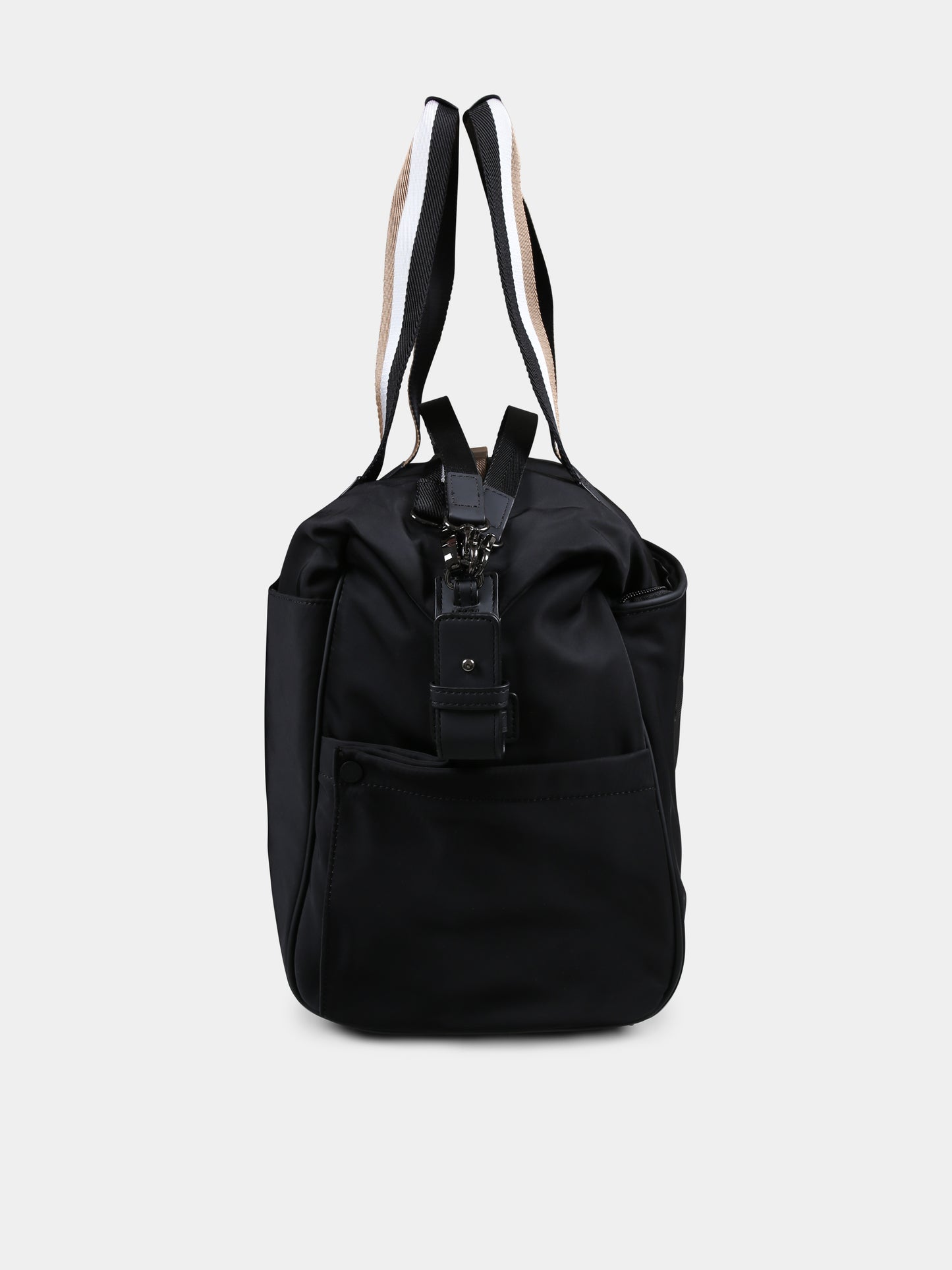 Borsa mamma nera per neonati con logo,Boss,J51732 09B