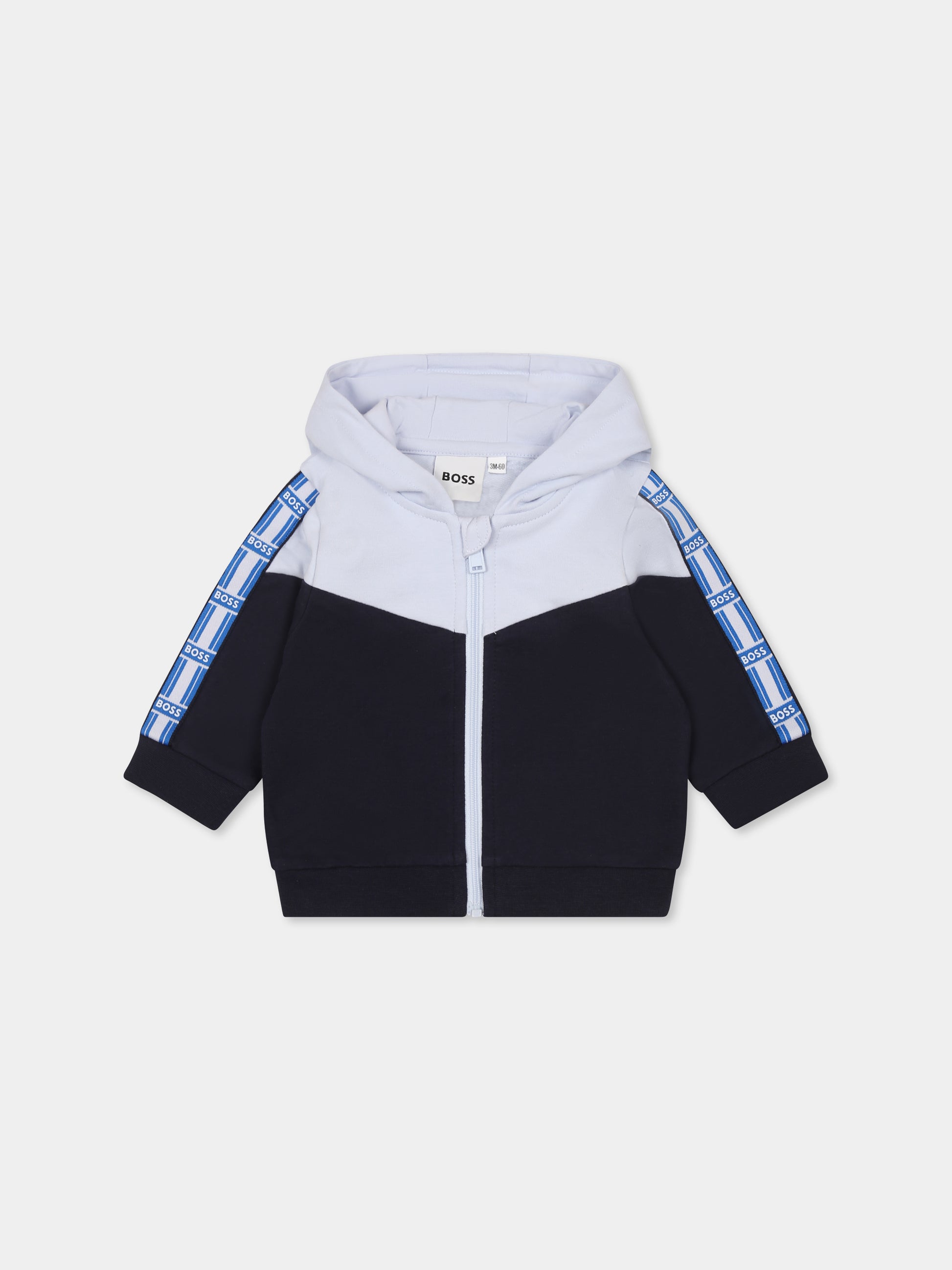 Completo blu per neonato con logo,Boss,J52209 849