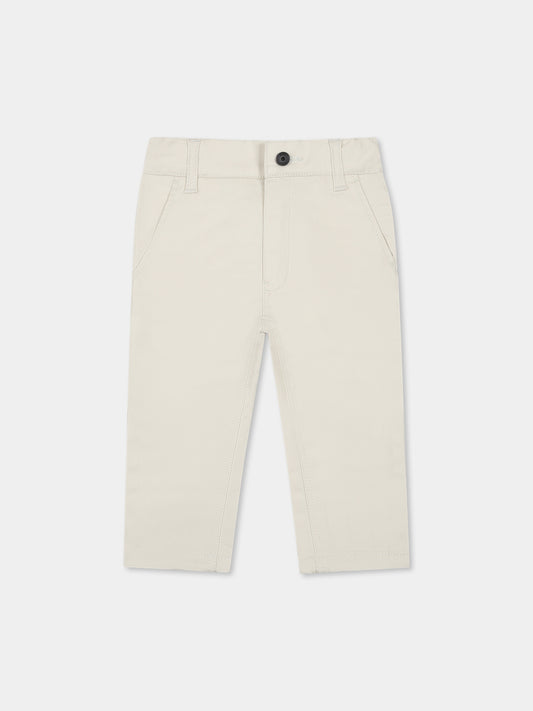 Beige trousers for baby boy