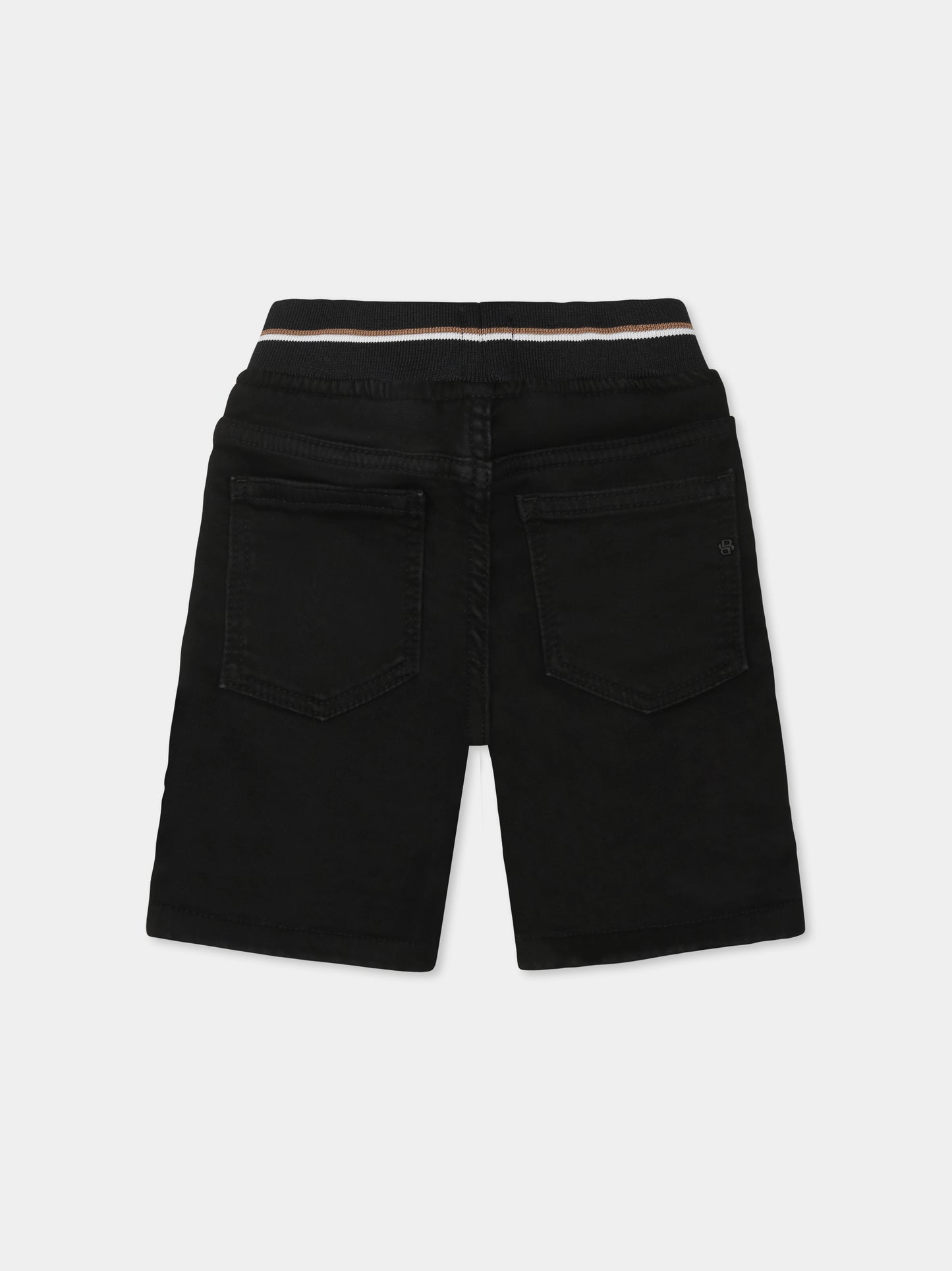 Shorts neri per neonato con logo,Boss,J52091 Z11