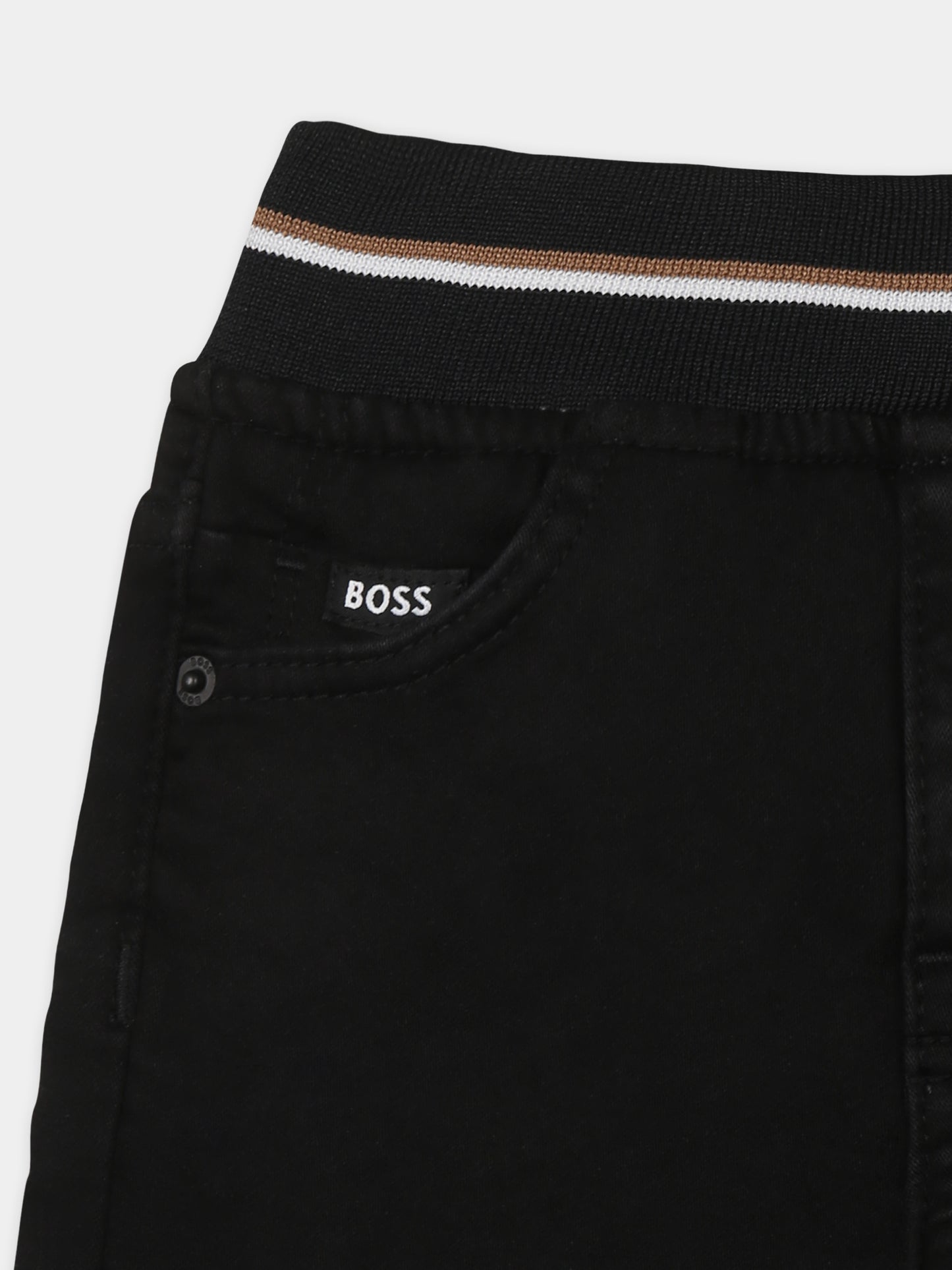 Shorts neri per neonato con logo,Boss,J52091 Z11