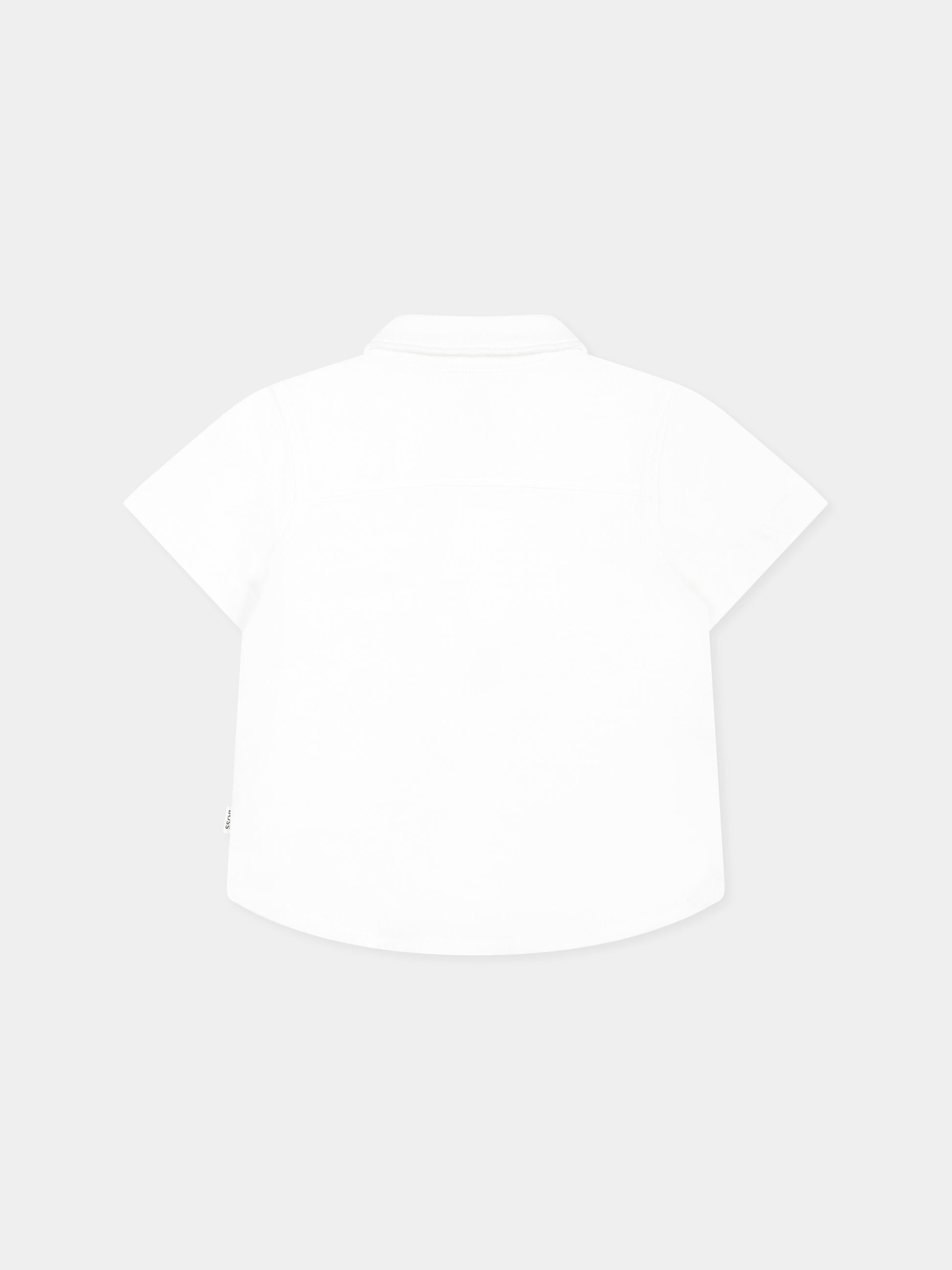 Camicia bianca per neonato con logo,Boss,J52092 10P