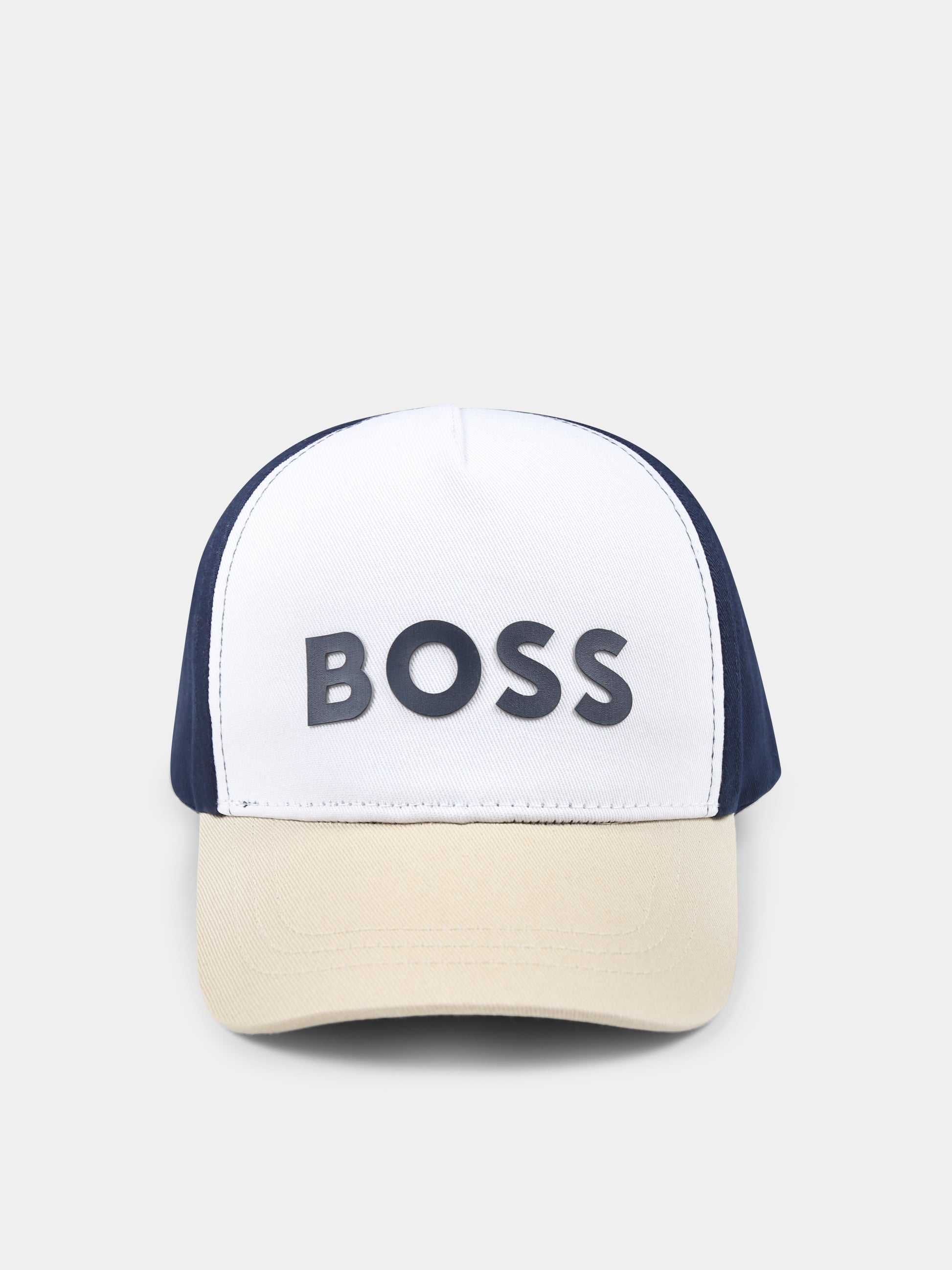 Cappello multicolor per neonato con logo,Boss,J51696 10P