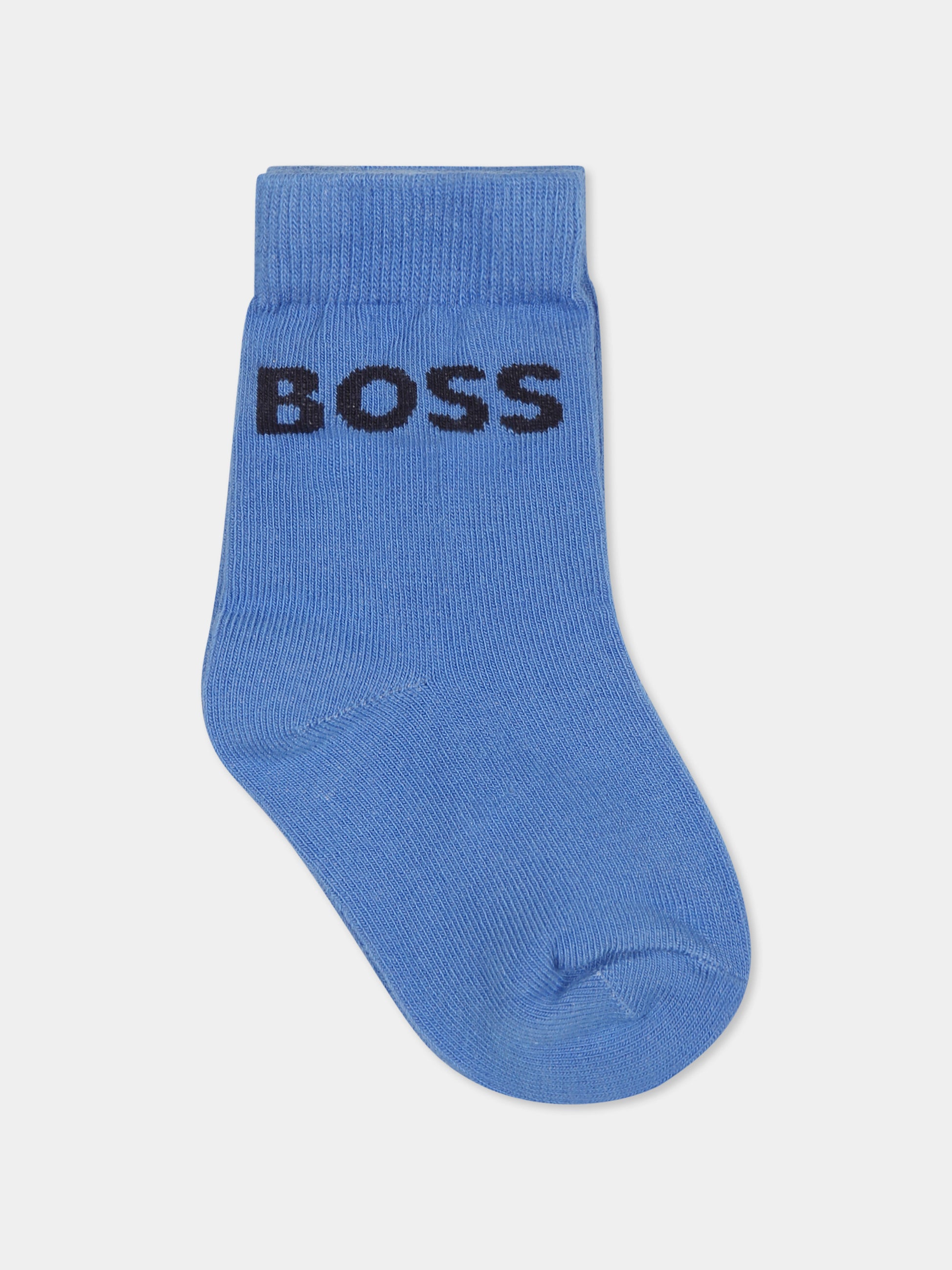 Set calzini multicolor per neonato con logo,Boss,J51745 849