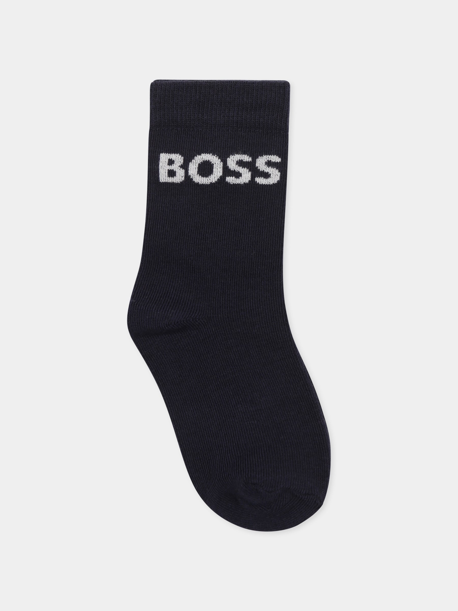 Set calzini multicolor per bambino con logo,Boss,J51745 849