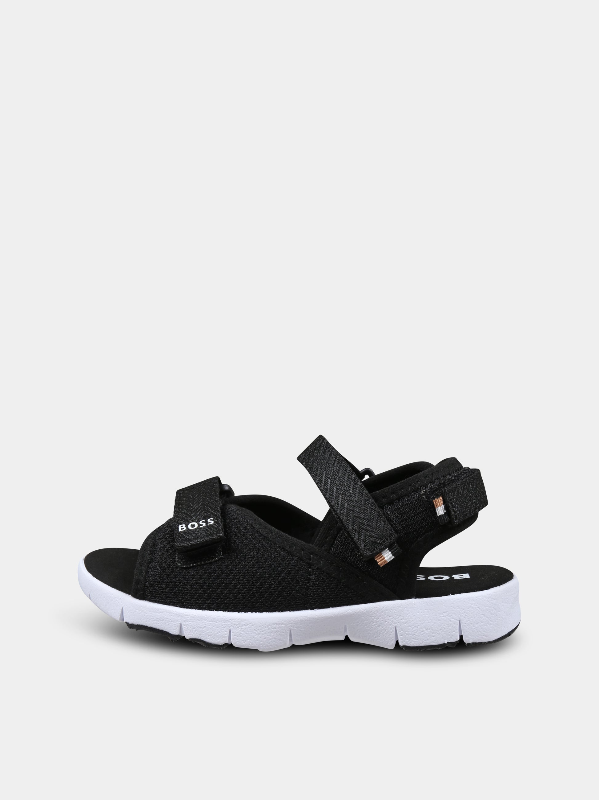 Sandali neri per bambino con logo,Boss,J51654 09B