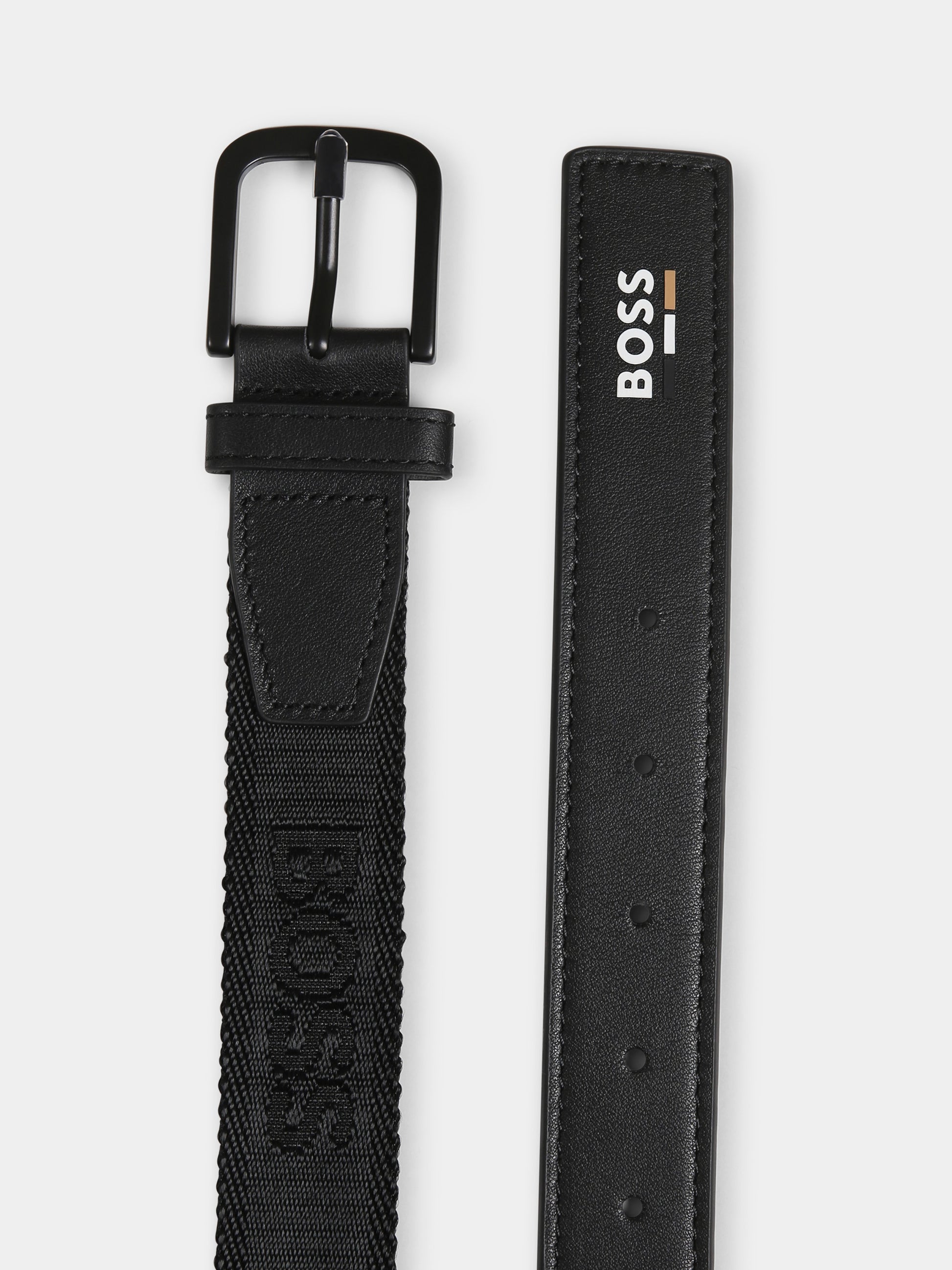 Cintura nera per bambino con logo,Boss,J51740 09B