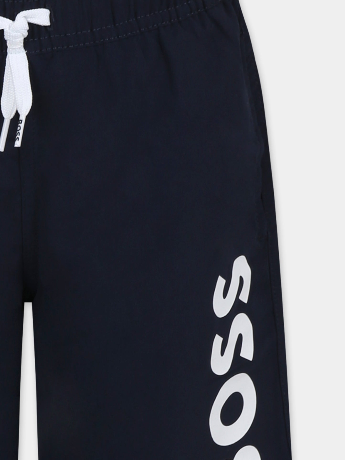 Boxer mare blu per bambino con logo,Boss,J51973 849