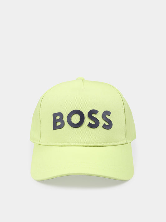Cappello verde per bambino con logo,Boss,J51681 607