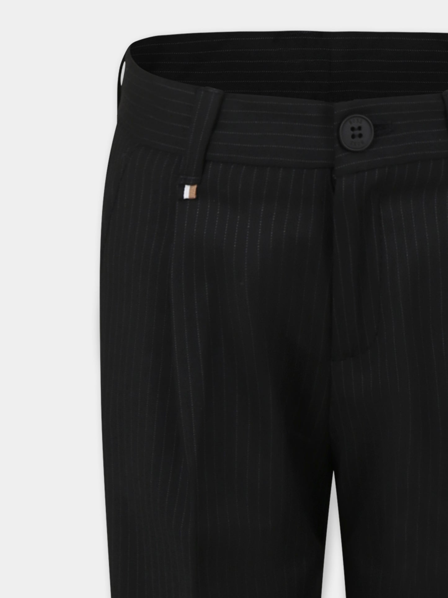 Pantaloni neri per bambino con logo,Boss,J51982 09B