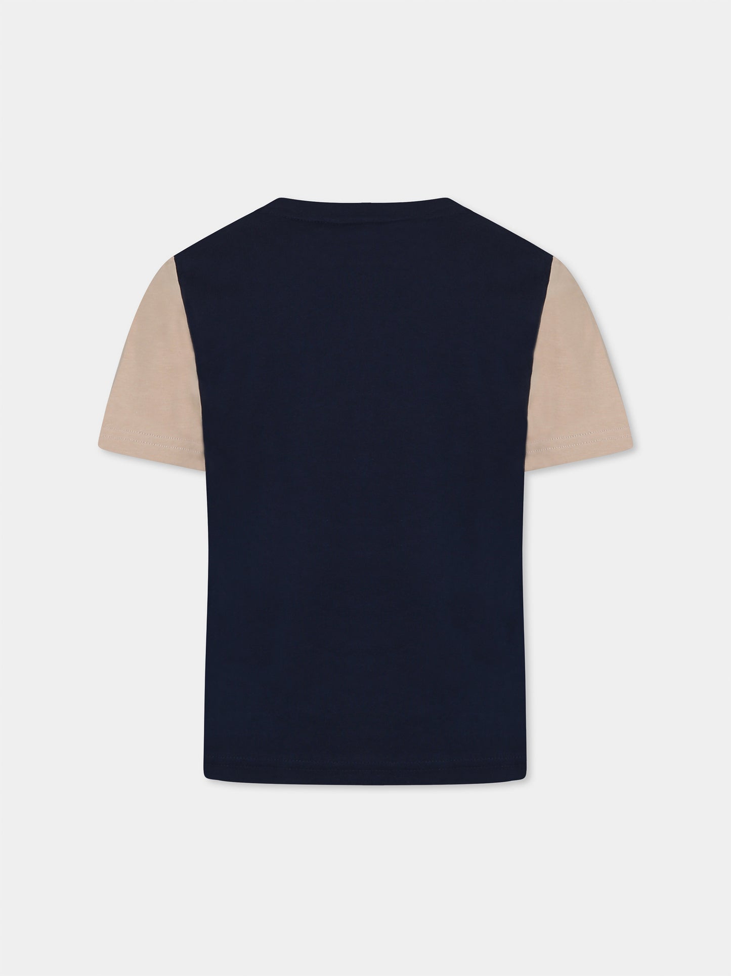 Blue t-shirt for boy with logo