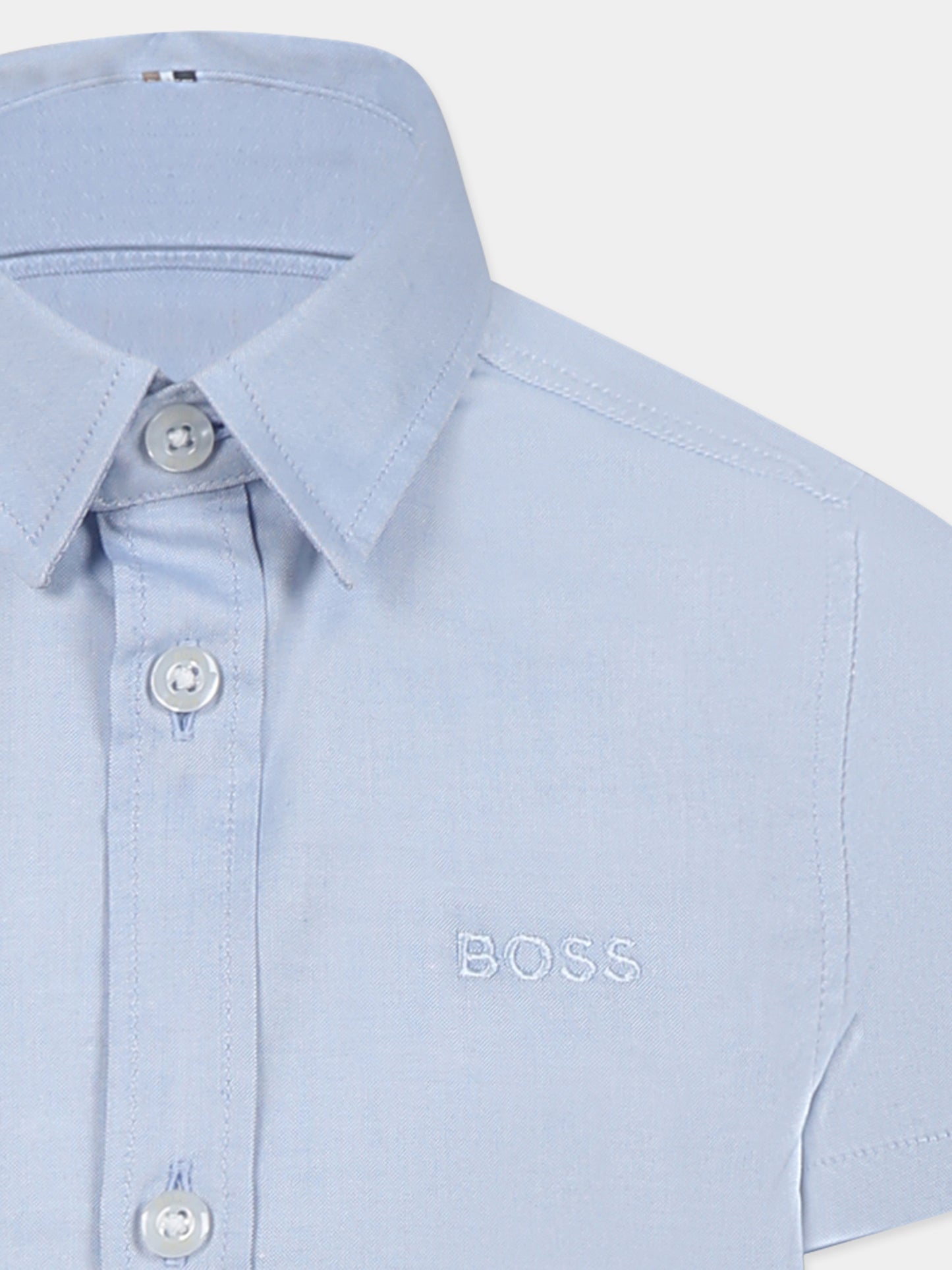 Light blue shirt for boy with logo