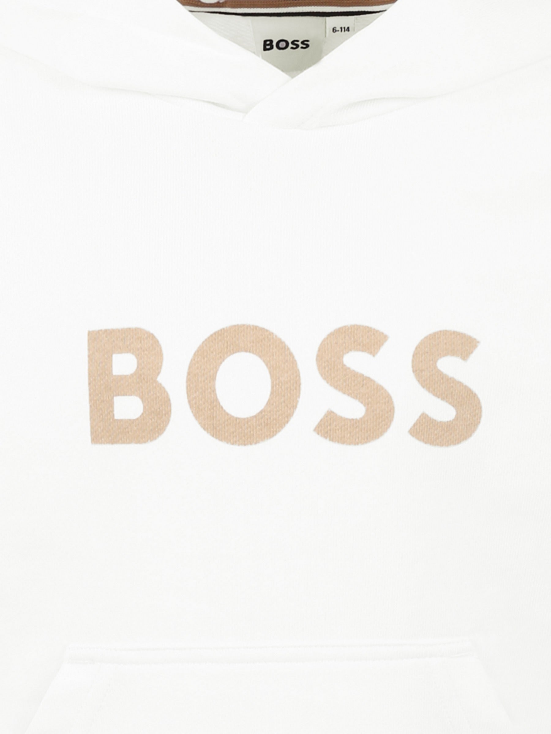 Felpa bianca per bambino con logo,Boss,J52027 10P