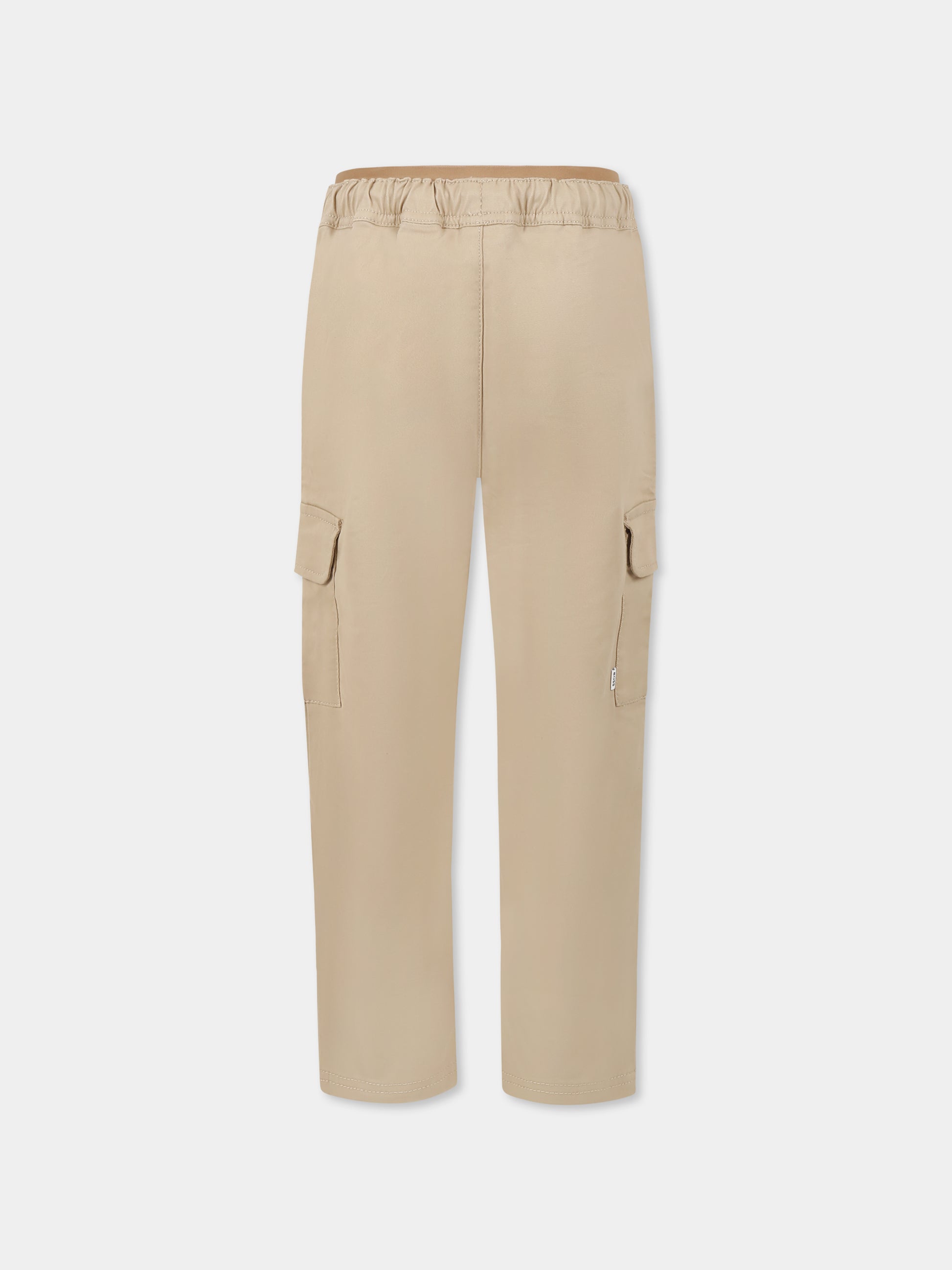 Pantaloni beige per bambino con logo,Boss,J51979 249