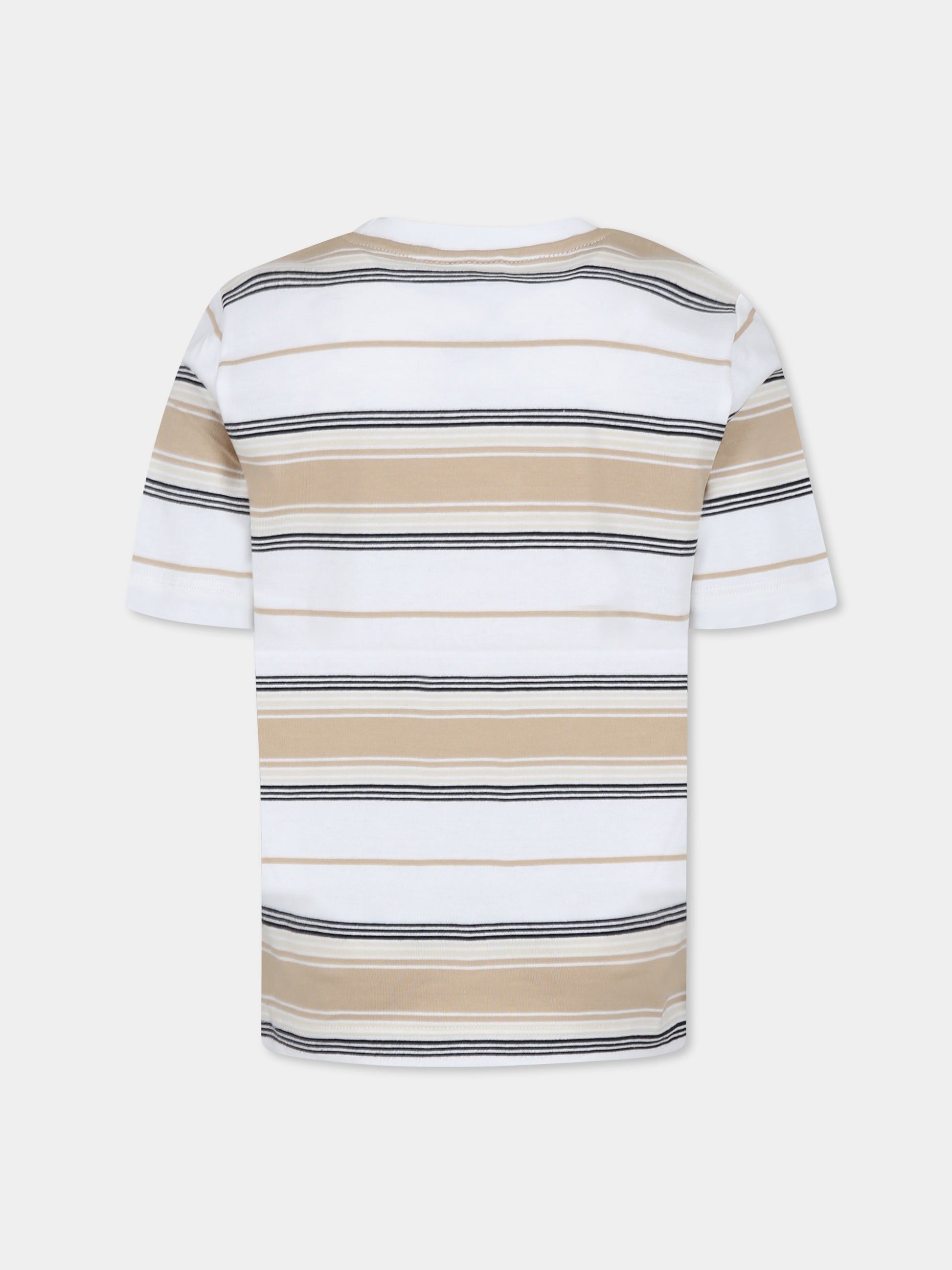 T-shirt bianca per bambino con logo,Boss,J52045 249