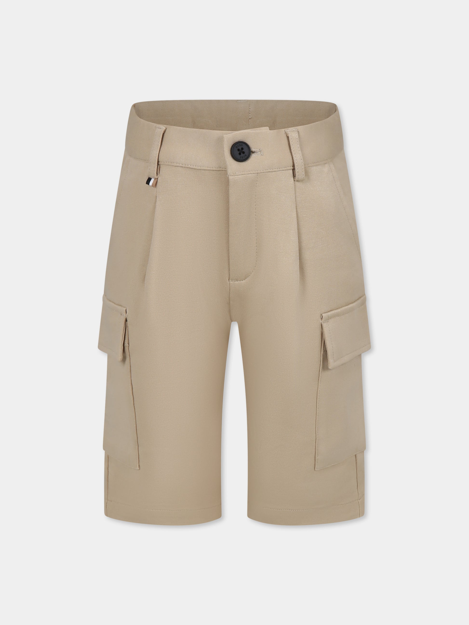 Shorts beige per bambino,Boss,J51996 249