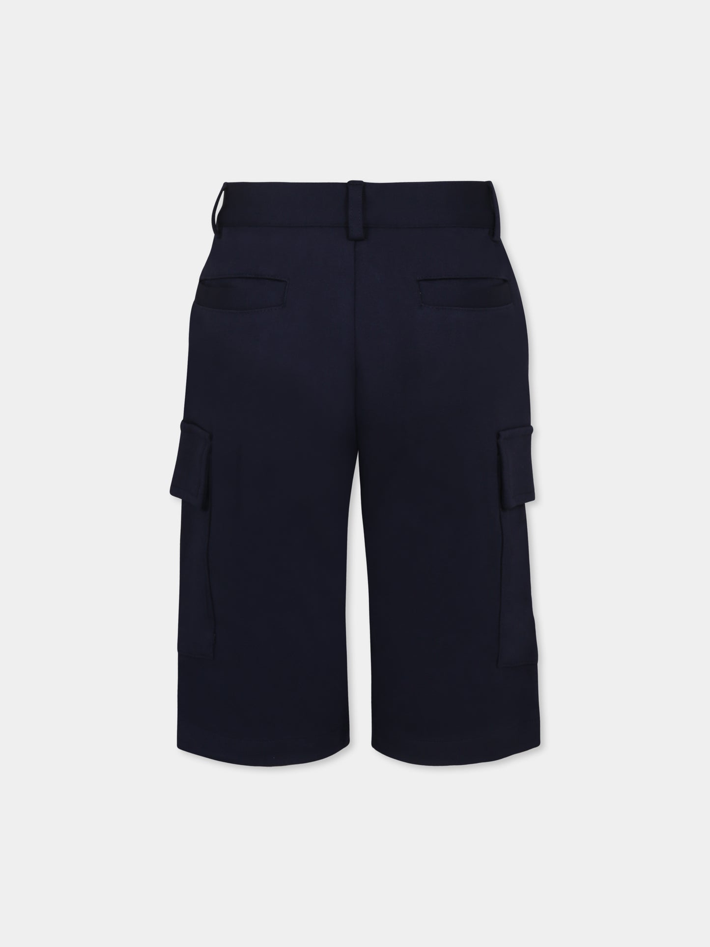 Shorts blu per bambino con logo,Boss,J51996 849