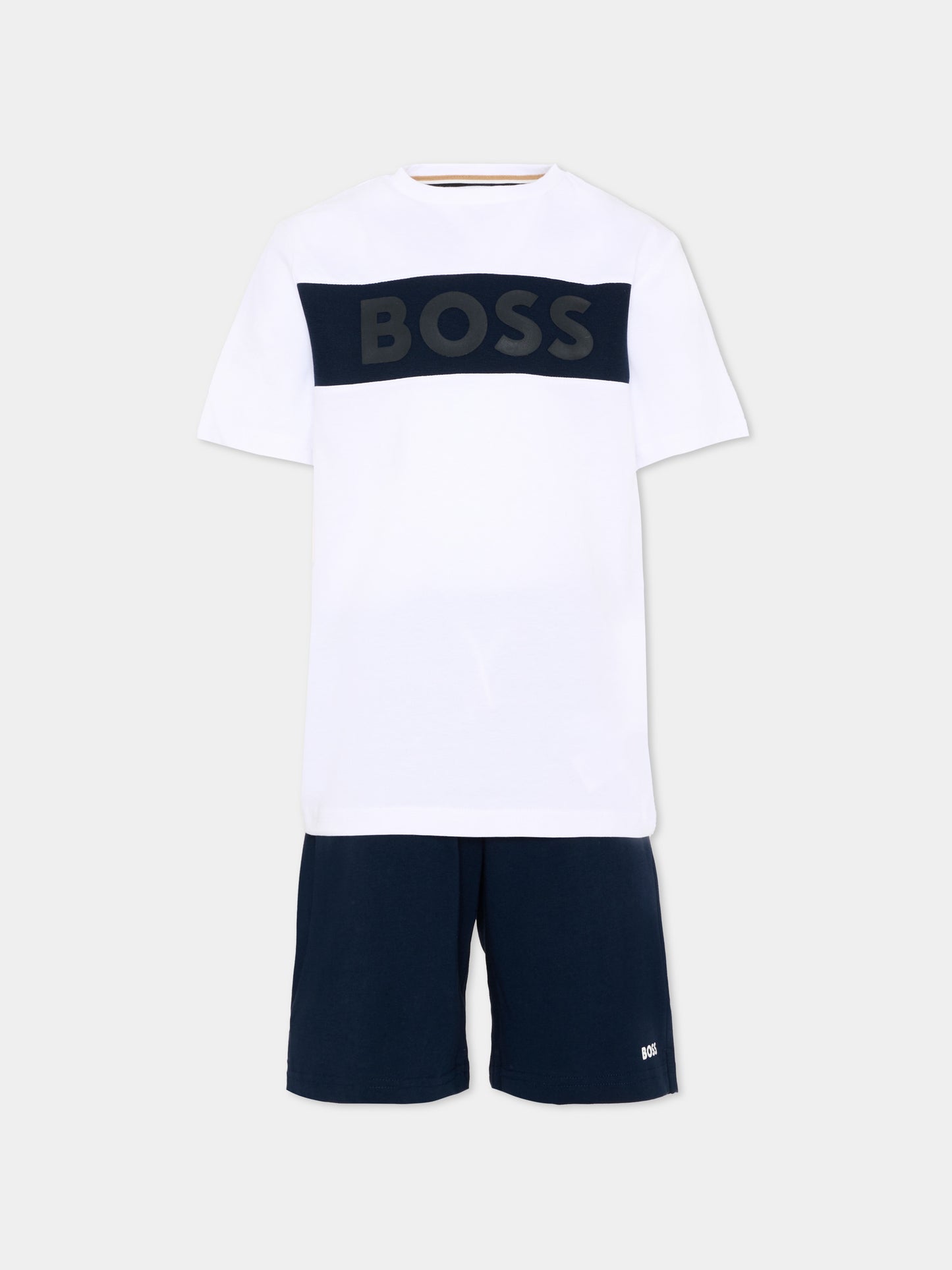 Completo sportivo multicolor per bambino logo,Boss,J52061 10P