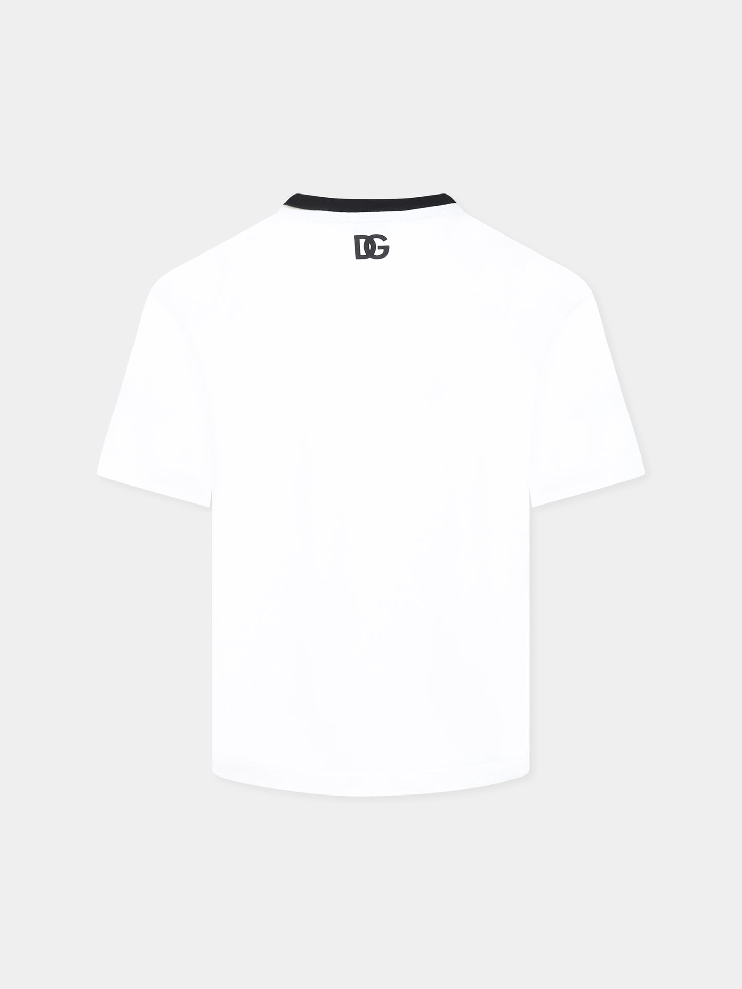 White t-shirt for kids with logo