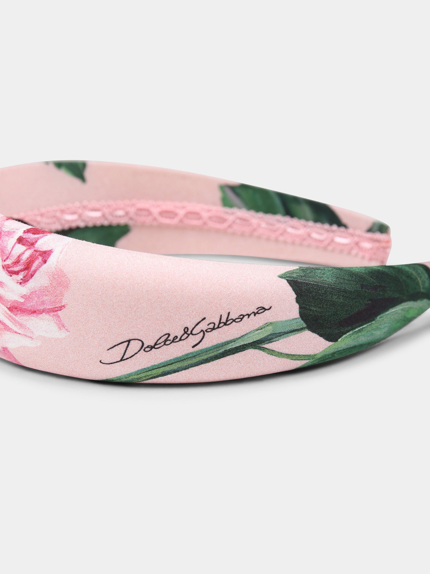 Cerchietto rosa per bambina con rose,Dolce & Gabbana Kids,LB3L54 HS5S7 HF5IZ