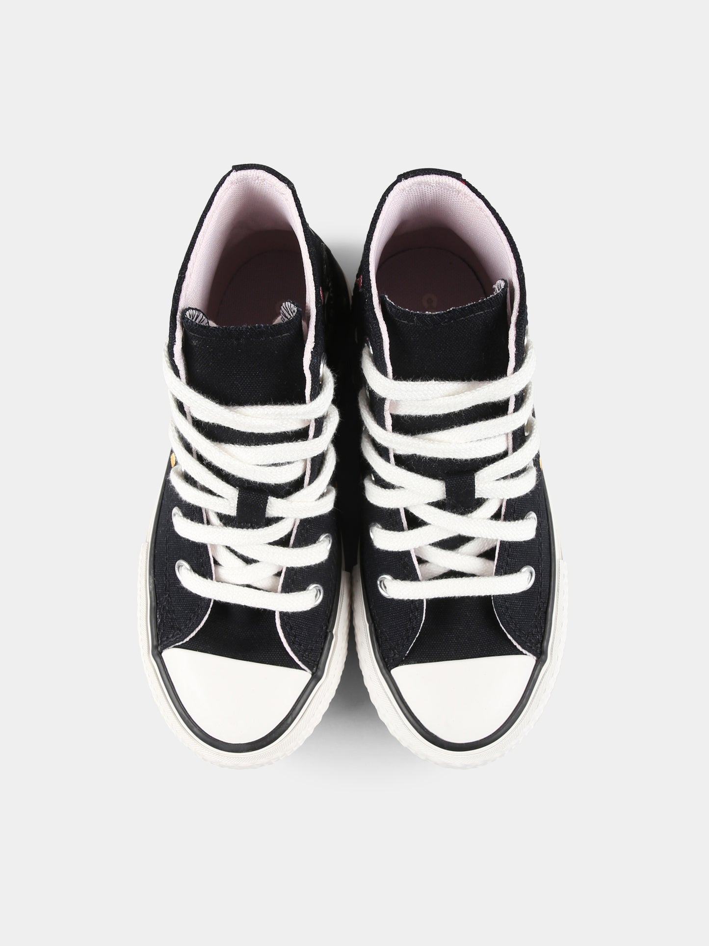 Sneakers Chuck Taylor All Star Eva Lift nere per bambina con pois,Converse,A12609C BLACK