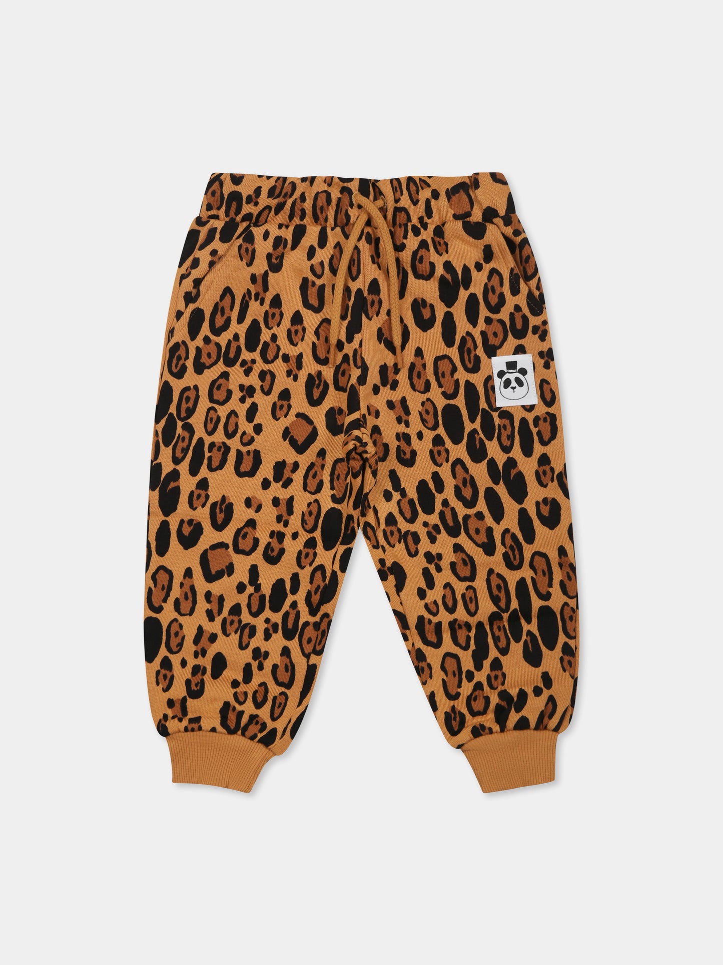 Pantaloni beige per neonati con stampa maculata,Mini Rodini,1000014313