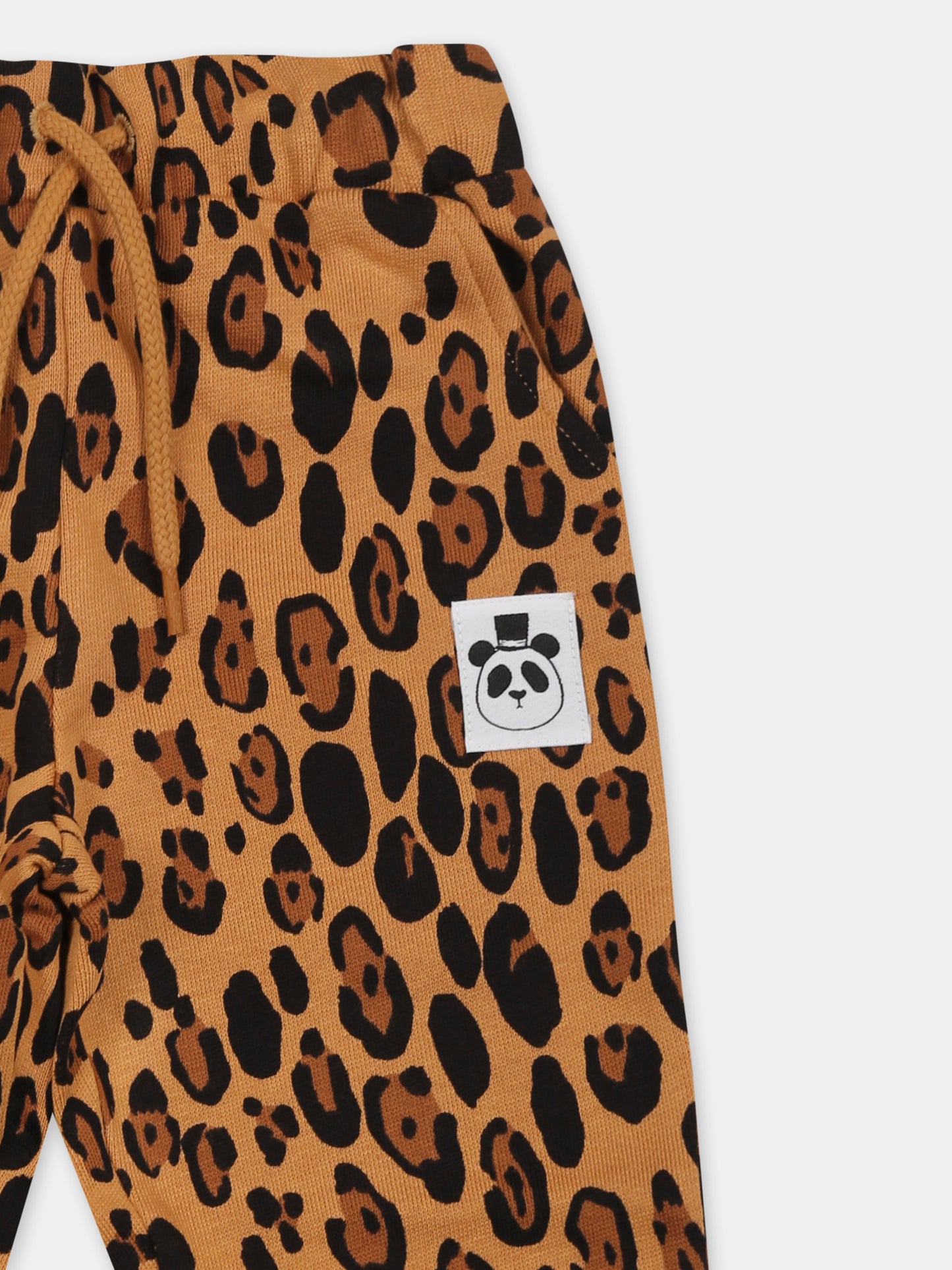 Pantaloni beige per neonati con stampa maculata,Mini Rodini,1000014313