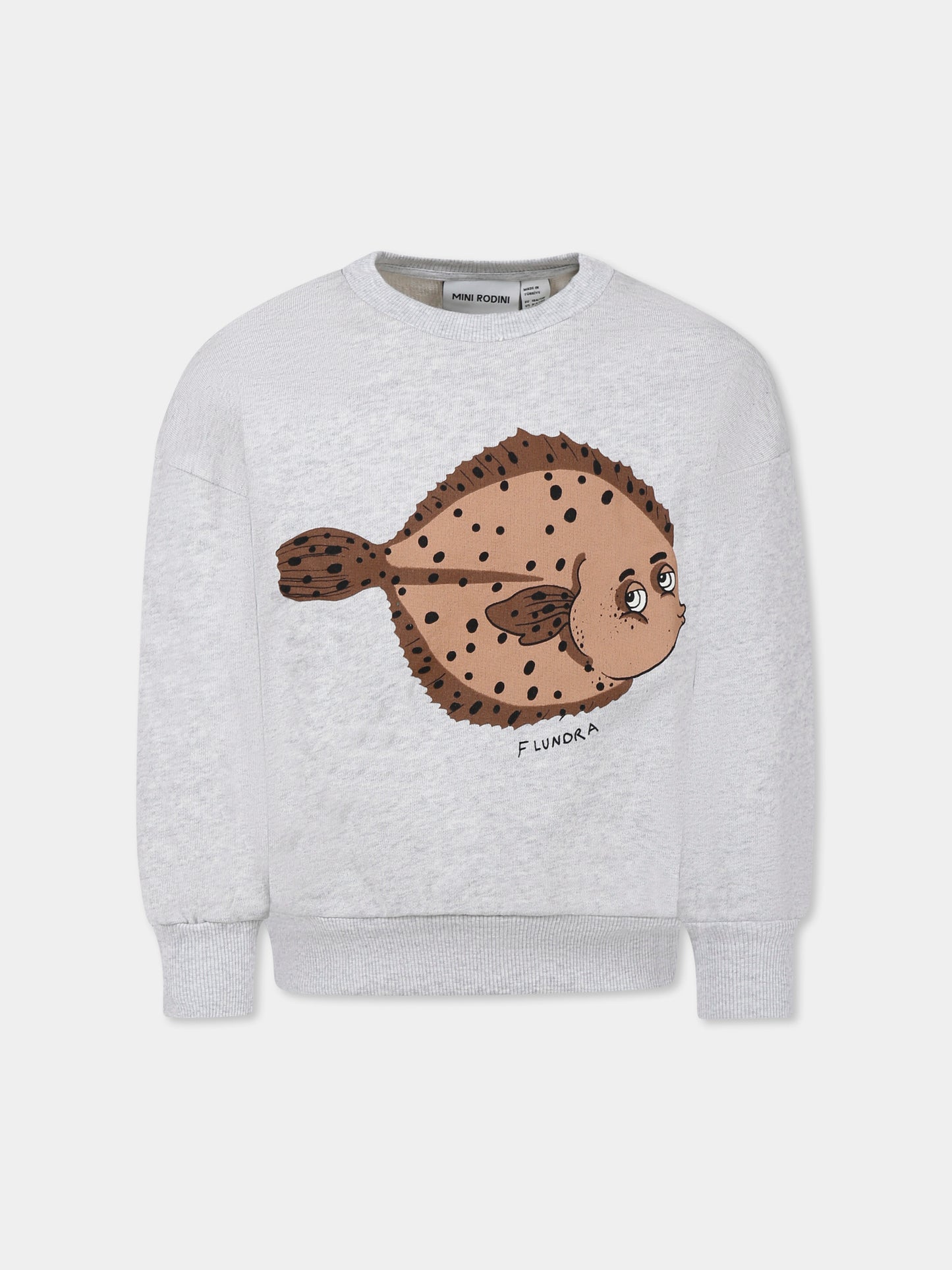 Felpa grigia per bambini con pesce palla,Mini Rodini,2522012894