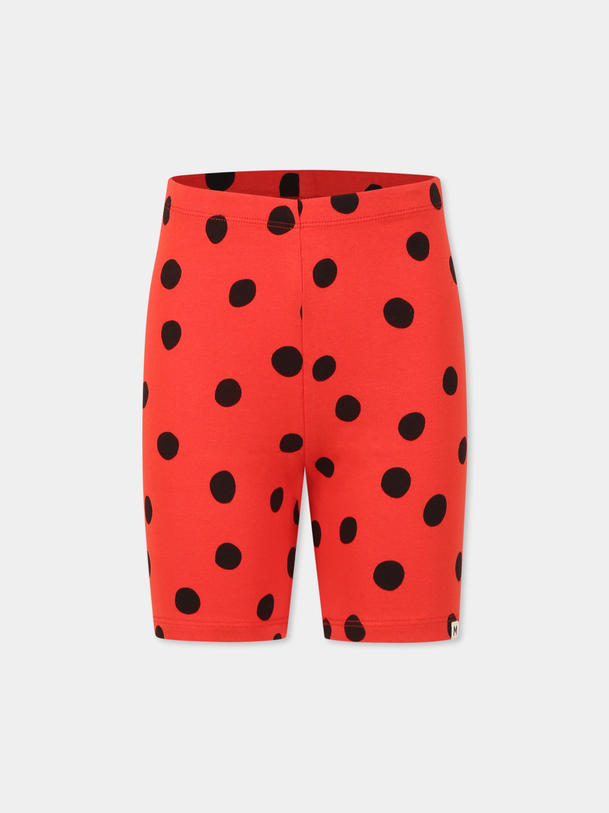 Shorts rossi per bambina con pois,Mini Rodini,2523010142