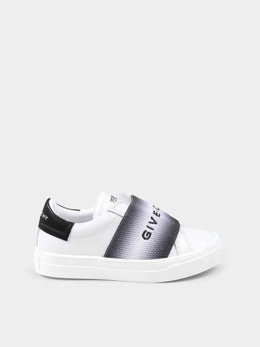 Sneakers bianche per bambini con logo,Givenchy Kids,H30673 09B