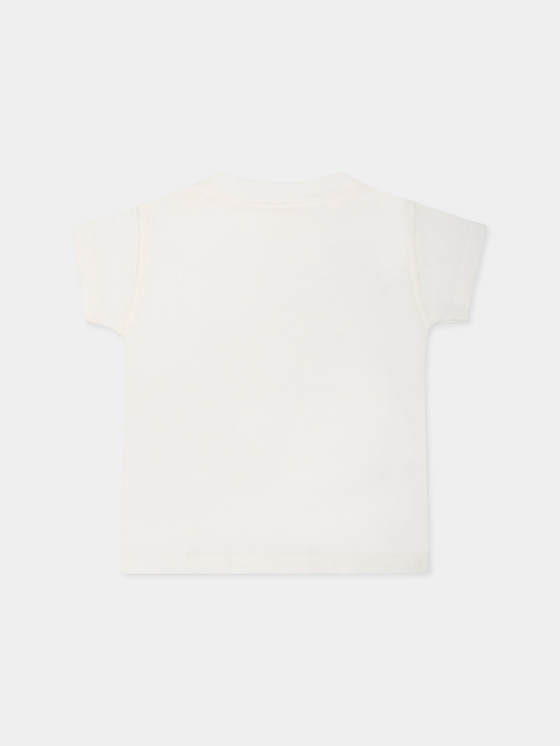 T-shir bianca per neonata con ciliegie,Bonpoint,S05XTSK00014 102