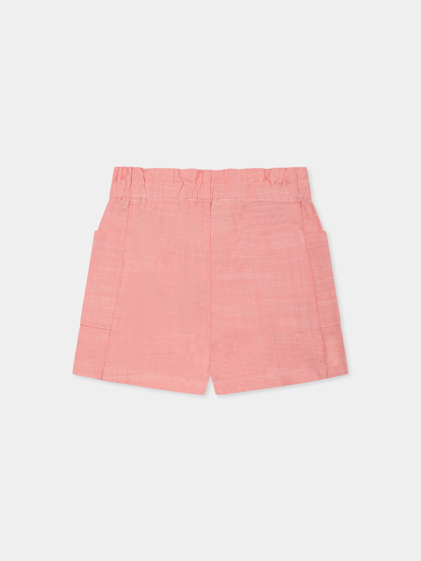 Shorts rosa per neonata con ciliegie,Bonpoint,S05XBEW00003 023C